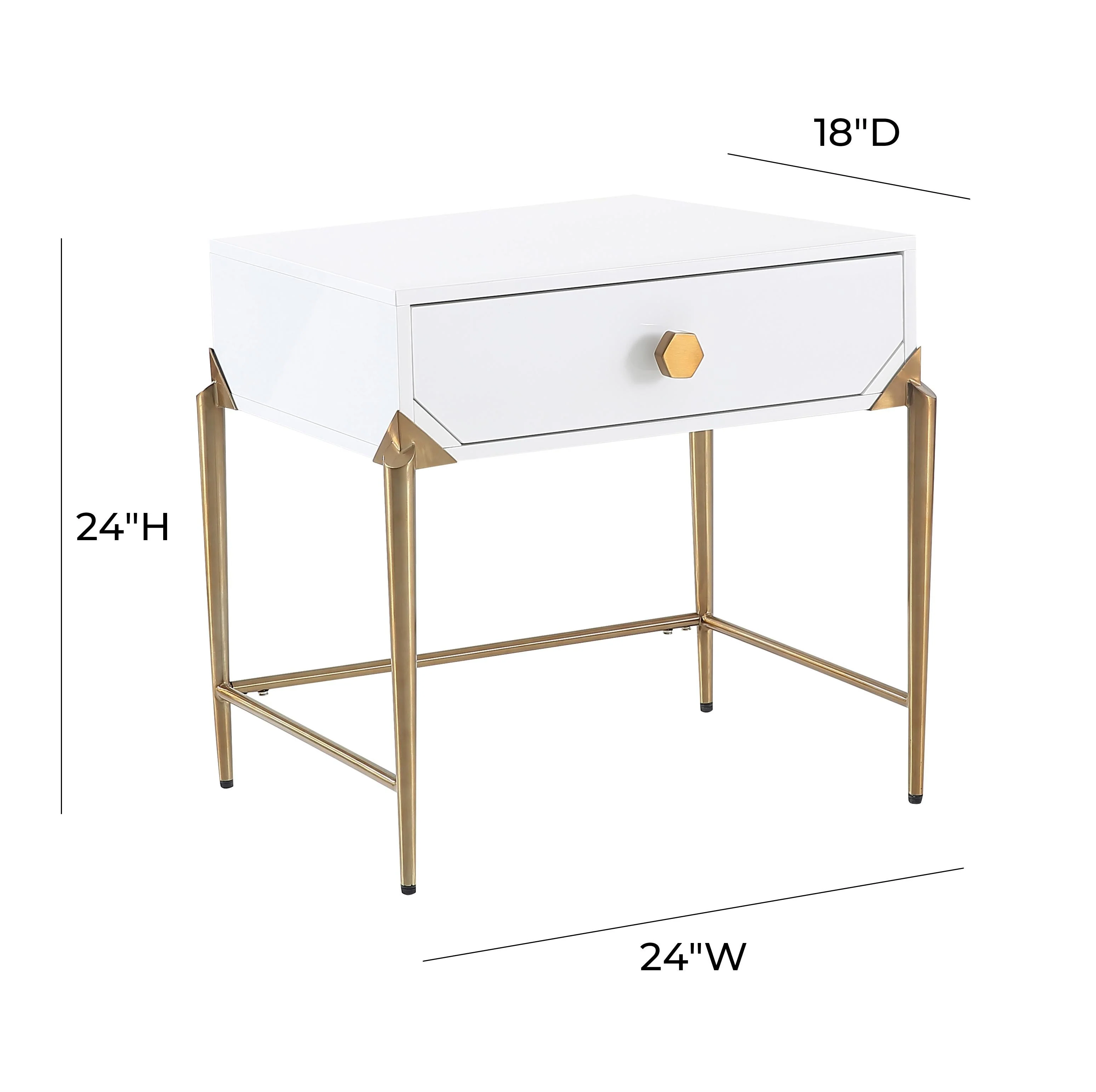 Bajo White Lacquer Side Table - Image 8