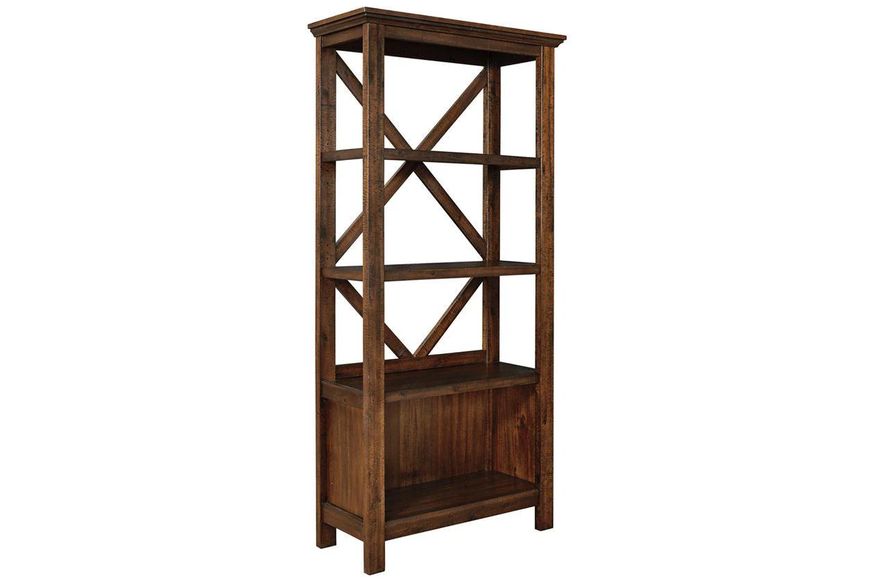 Baldridge Rustic Brown 75" Bookcase - Image 2