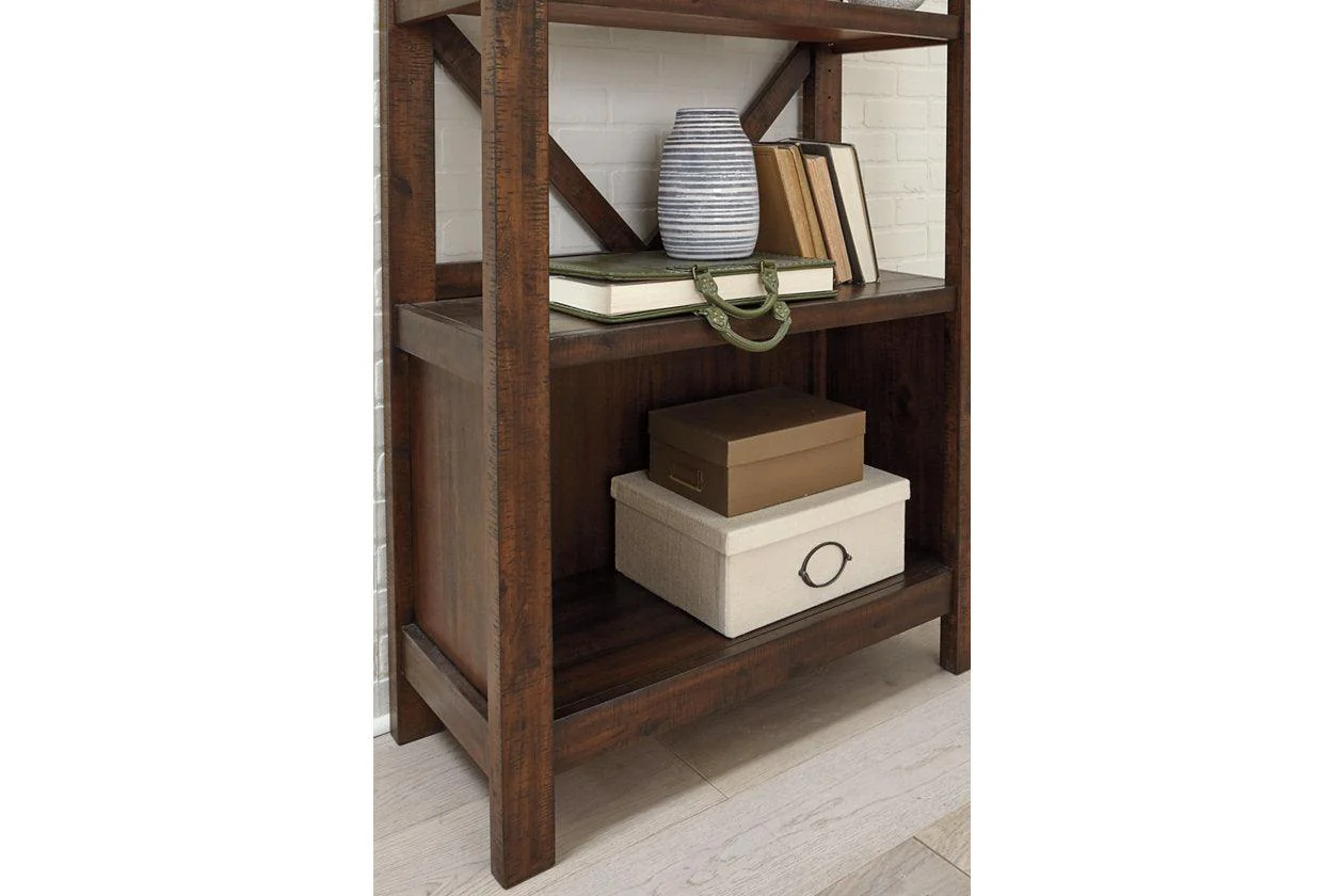 Baldridge Rustic Brown 75" Bookcase - Image 3