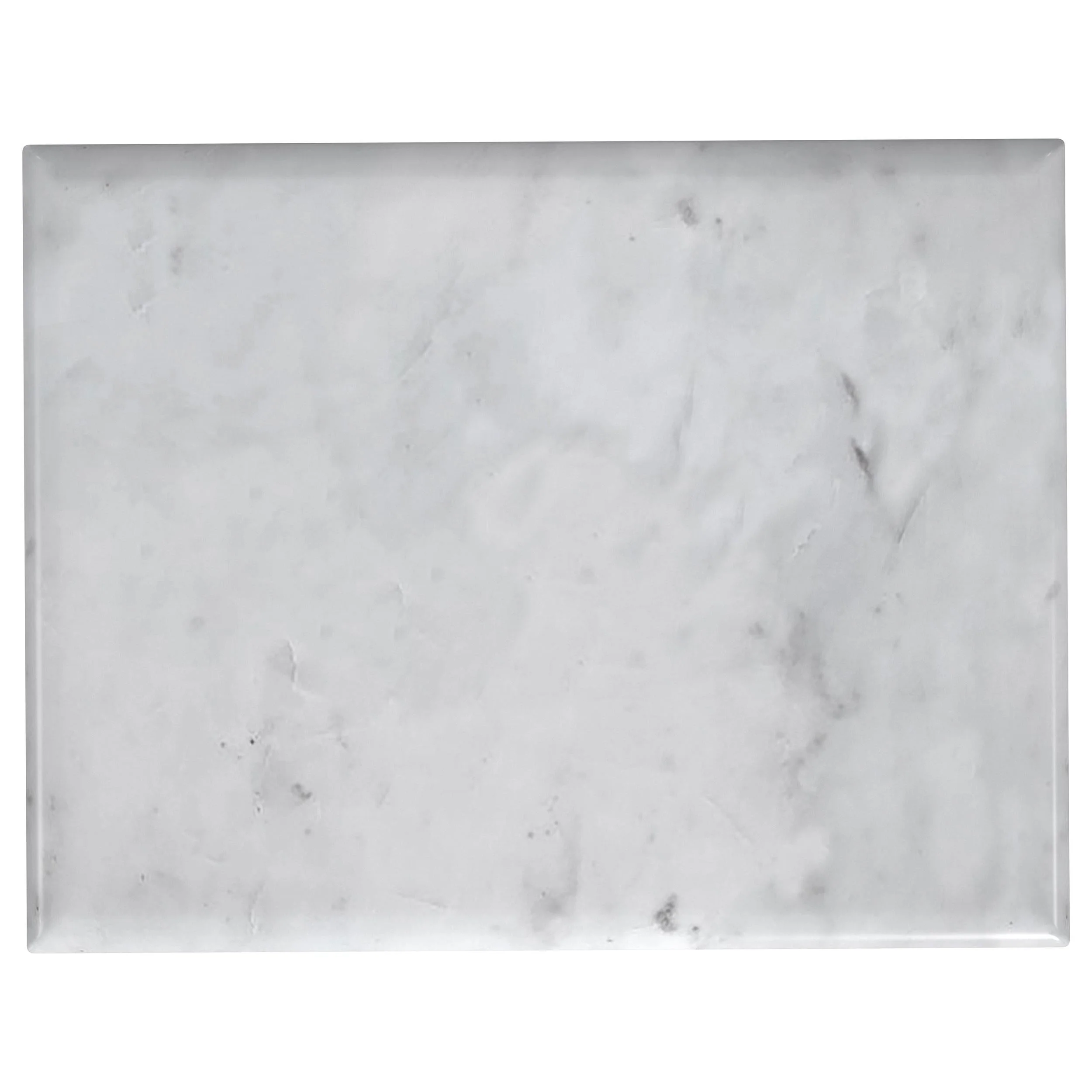 Baldwin White and Gold Rectangular Marble Top Side Table - Image 6