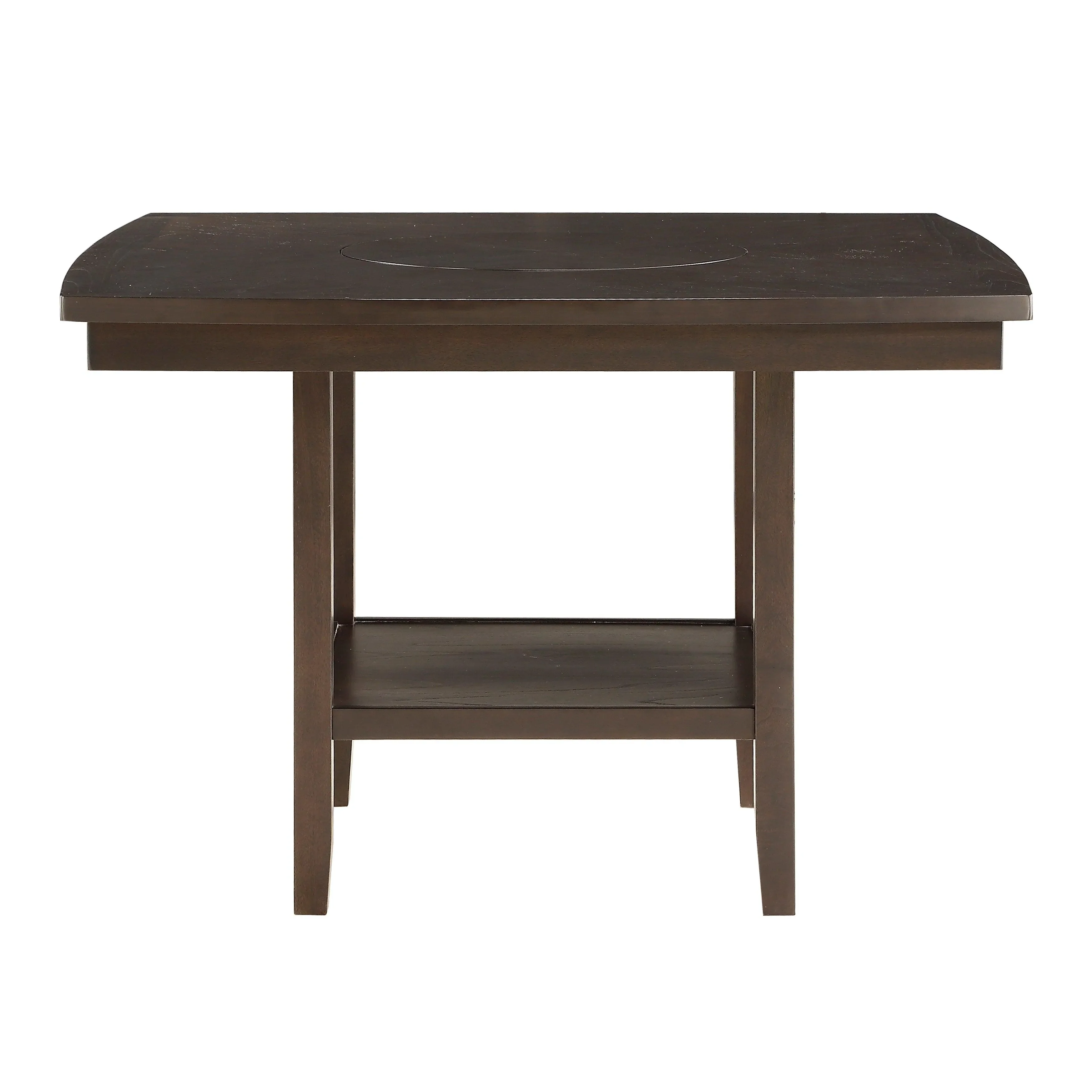 Balin Dark Brown Counter Height Table with Lazy Susan - Image 3