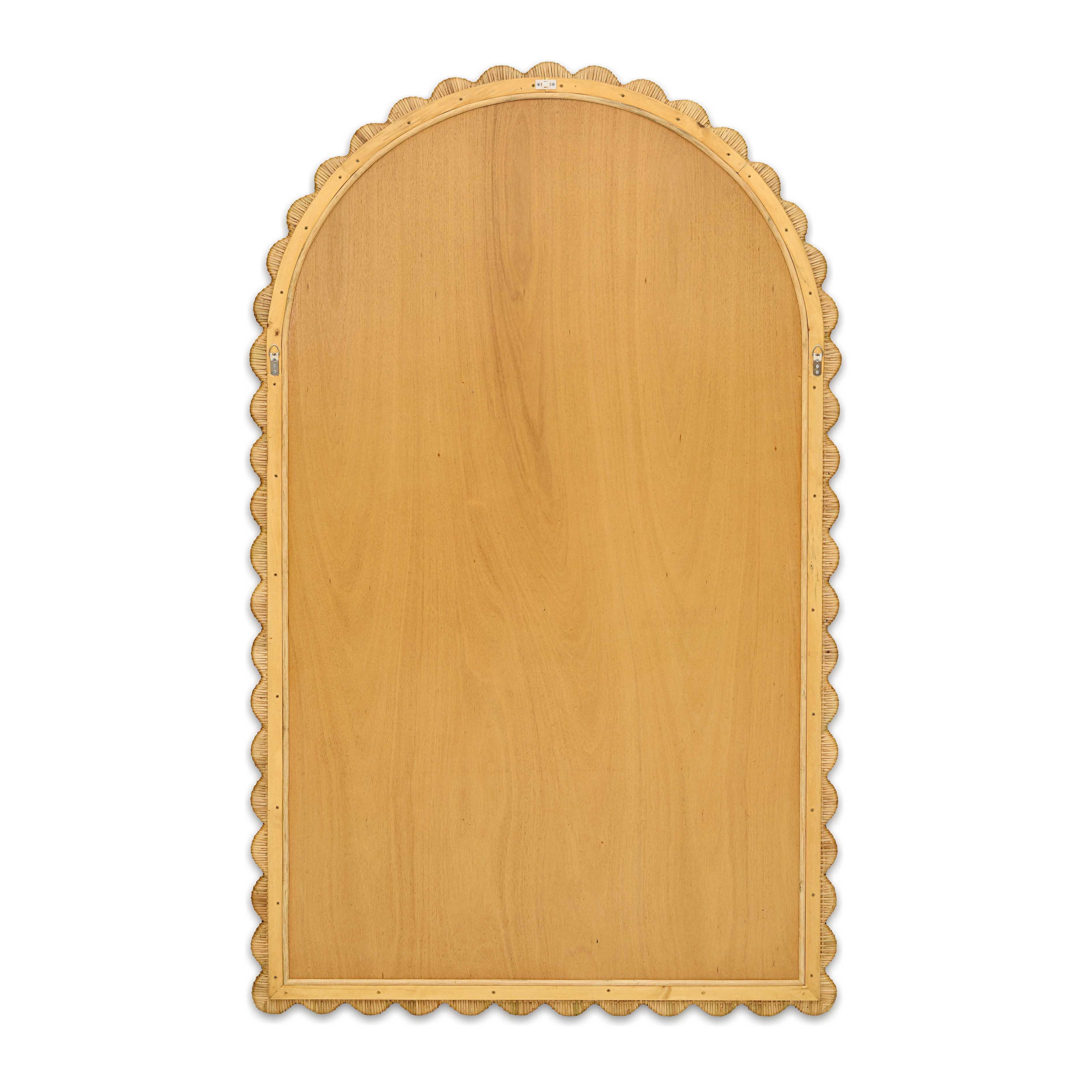 Bama 48" x 79" Jumbo Natural Rattan Arched Wall Mirror - Image 4