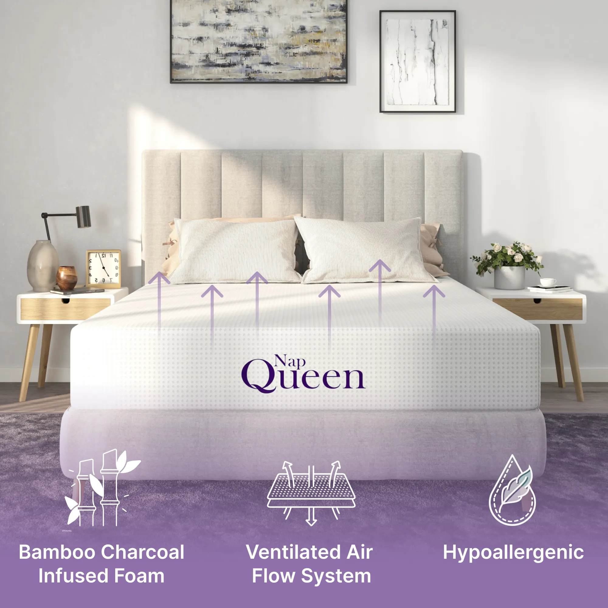 Bamboo Charcoal Infused Memory Foam Mattress - Image 4