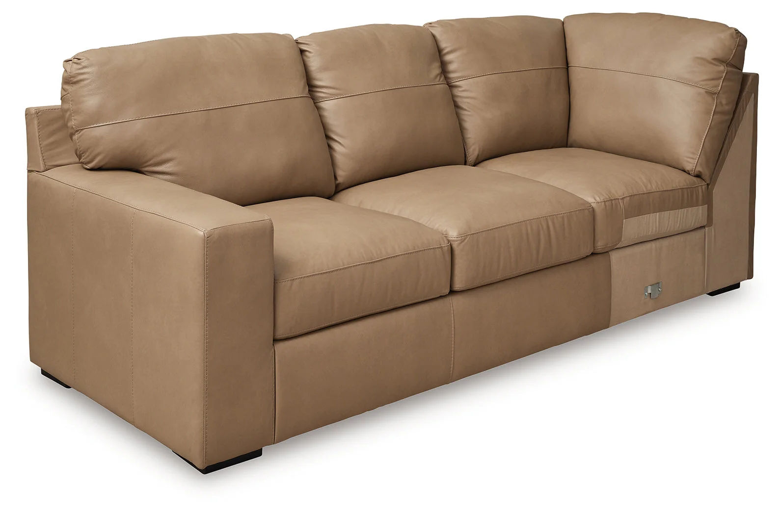 Bandon Toffee Leather 3-Piece Left Arm Facing Sectional - Image 3