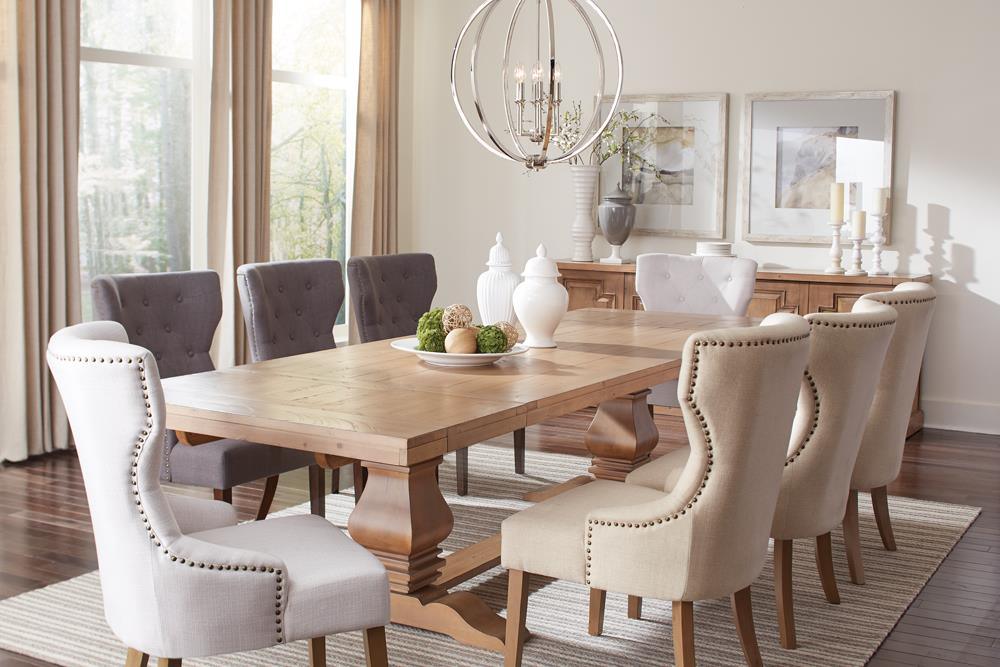 Baney Beige Tufted Upholstered Dining Chair - Image 3