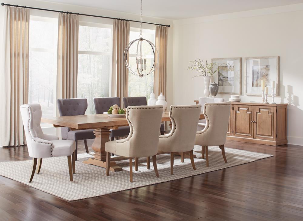 Baney Beige Tufted Upholstered Dining Chair - Image 4