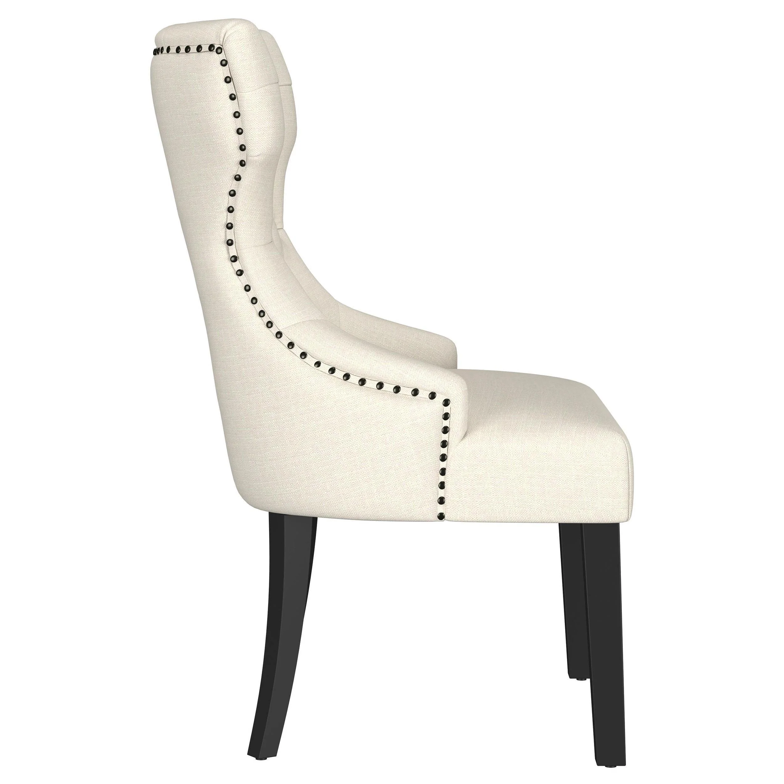 Baney Upholstered Parson Dining Side Chair with Tufted Back Beige - Image 7