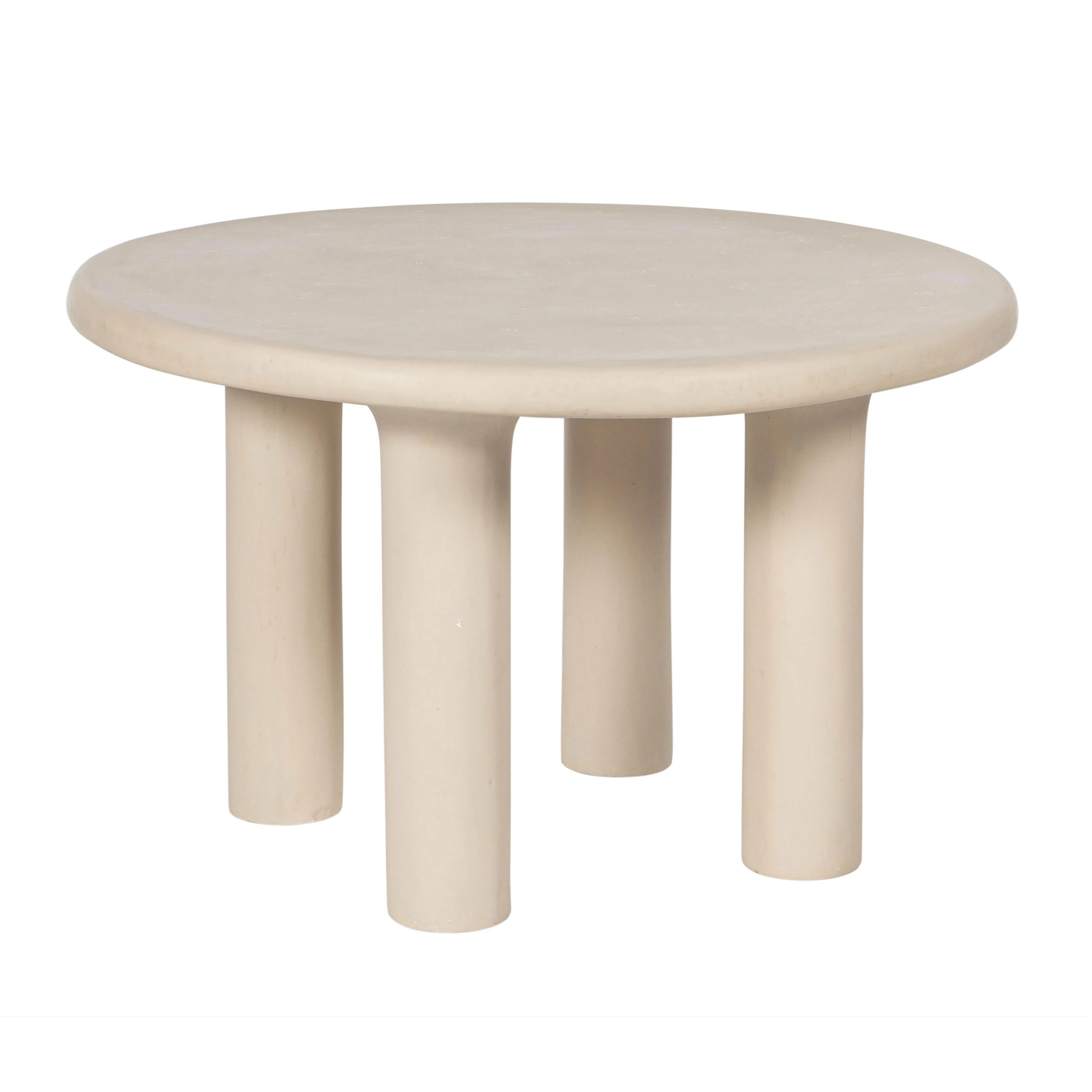Barbara Cream Textured Indoor / Outdoor 47" Round Dining Table - Image 7