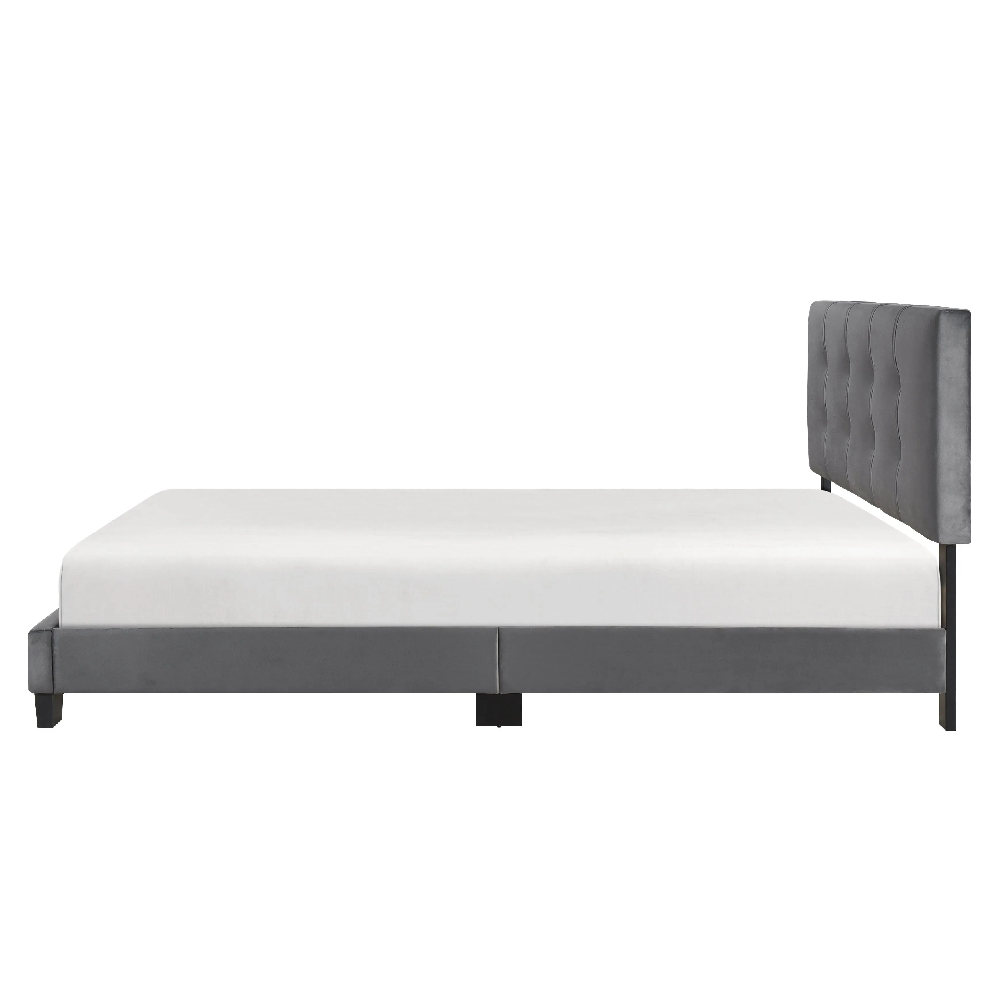Bari Dark Gray Queen Platform Bed - Image 6