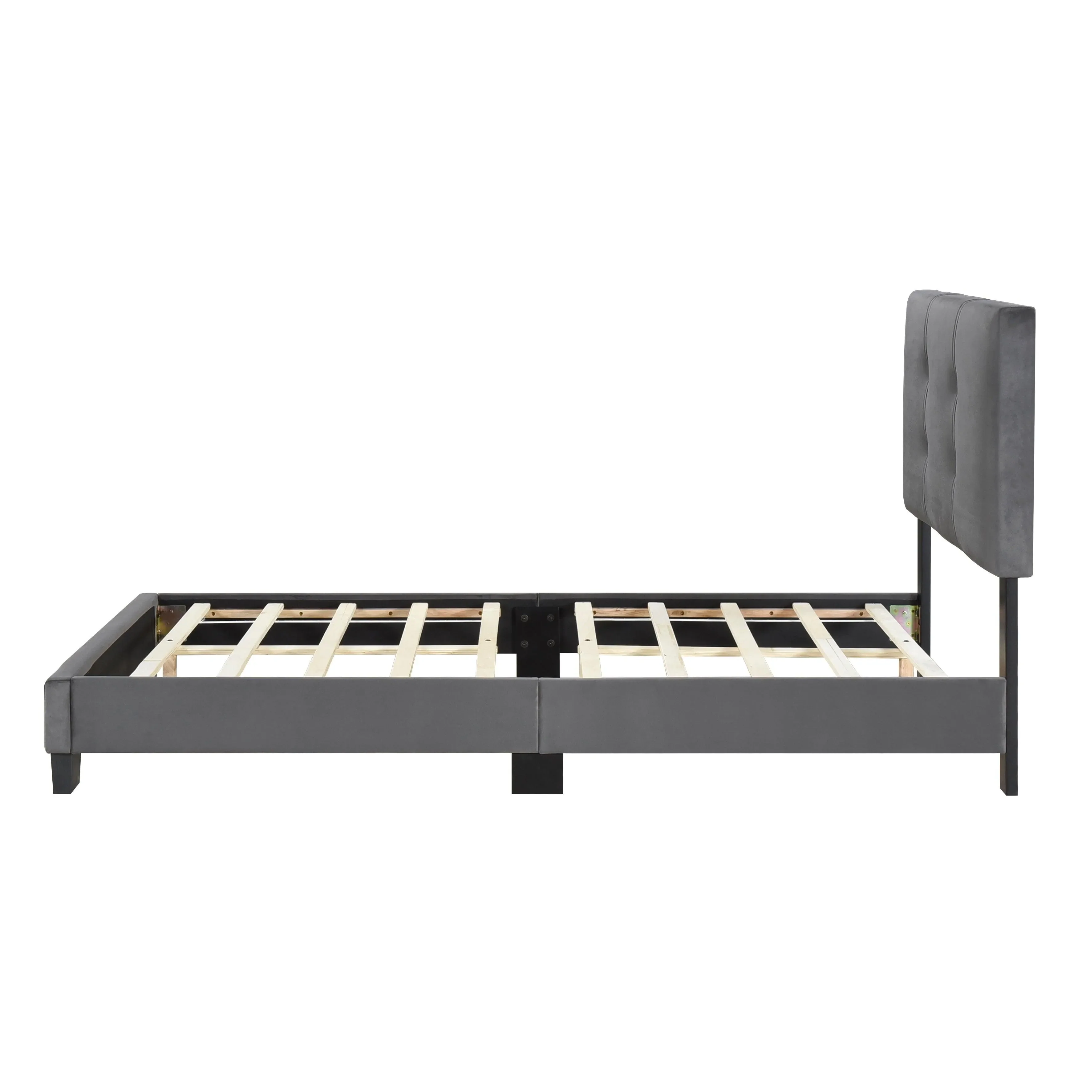 Bari Dark Gray Twin Platform Bed - Image 8
