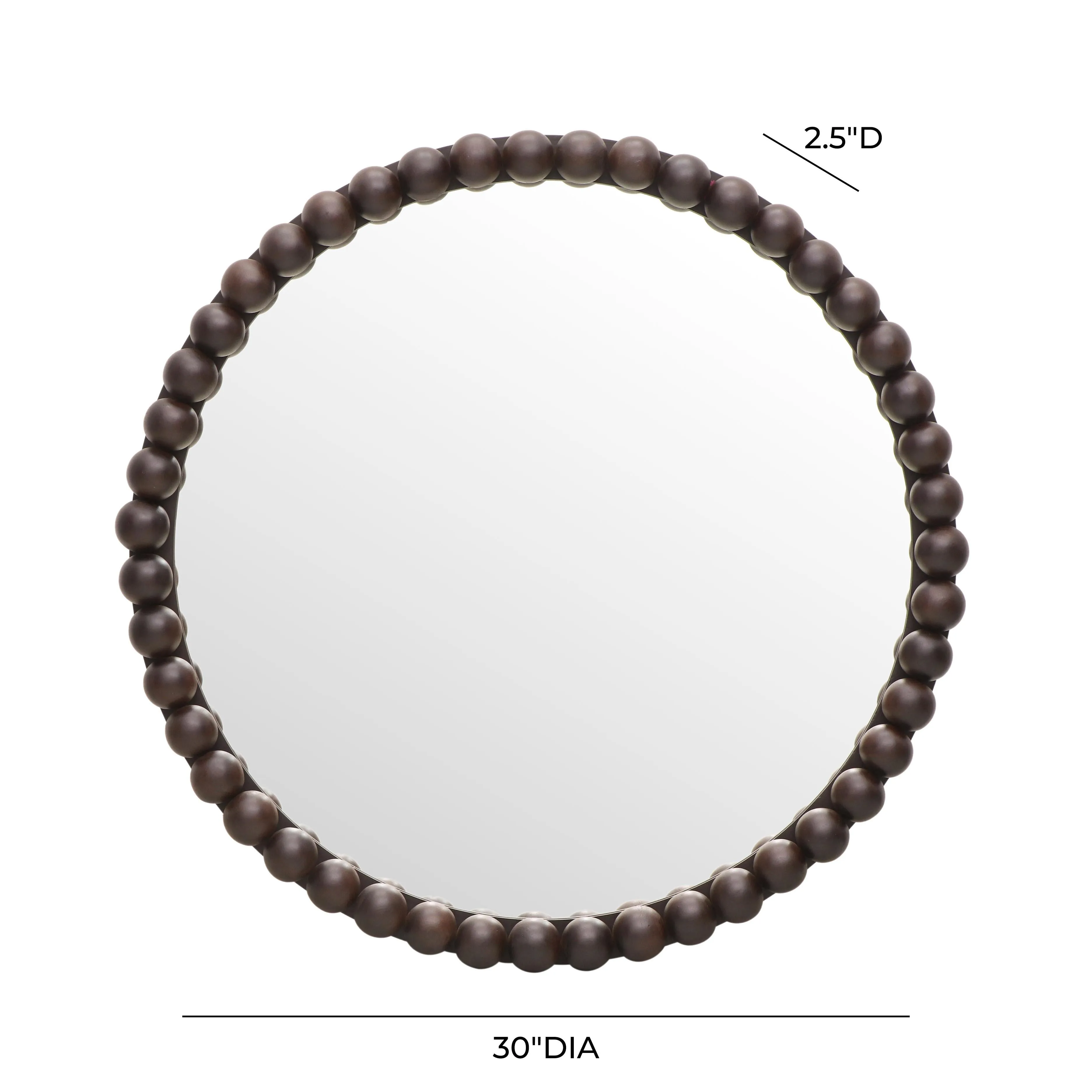 Baria Wooden Round Wall Mirror - Image 18
