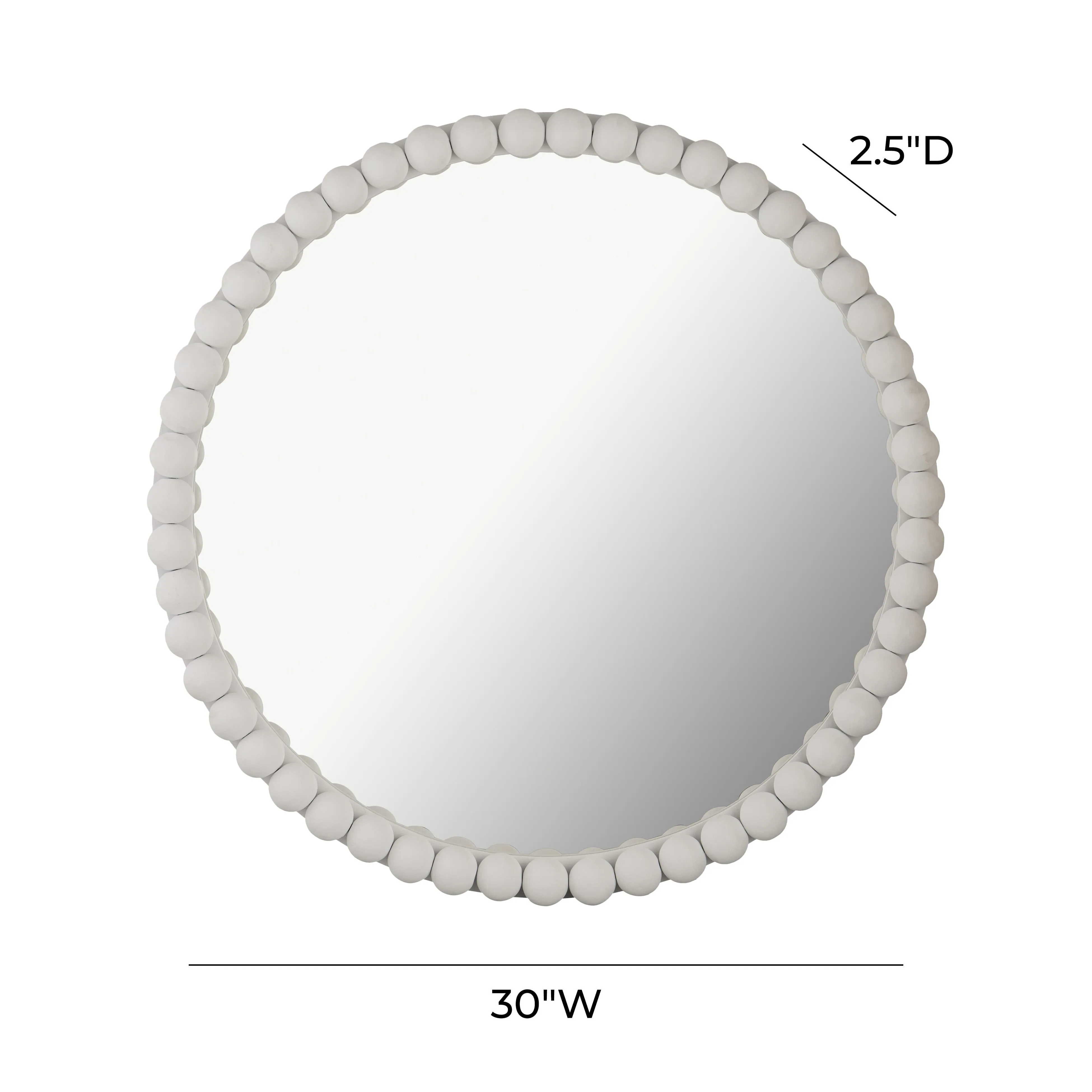 Baria Wooden Round Wall Mirror - Image 6