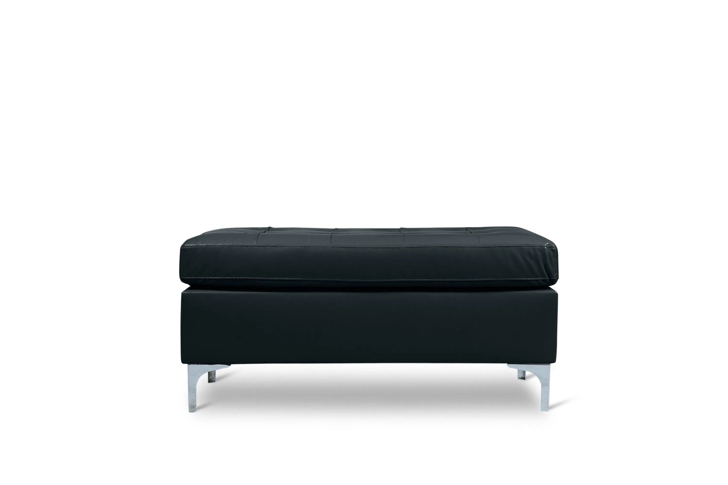 Barrington Black Ottoman - Image 2