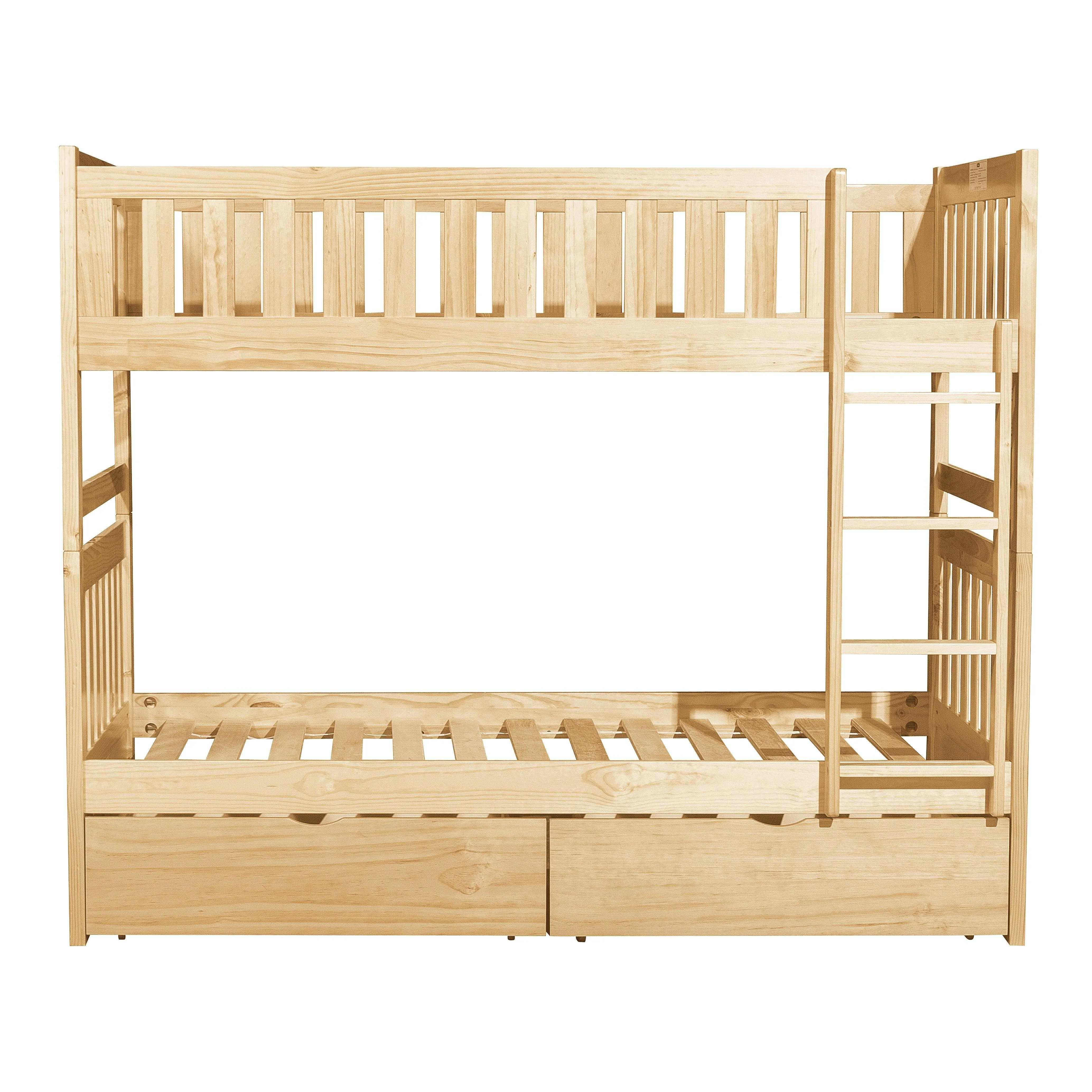 Bartly Pine Twin/Twin Bunk Bed with Storage Boxes - Image 4