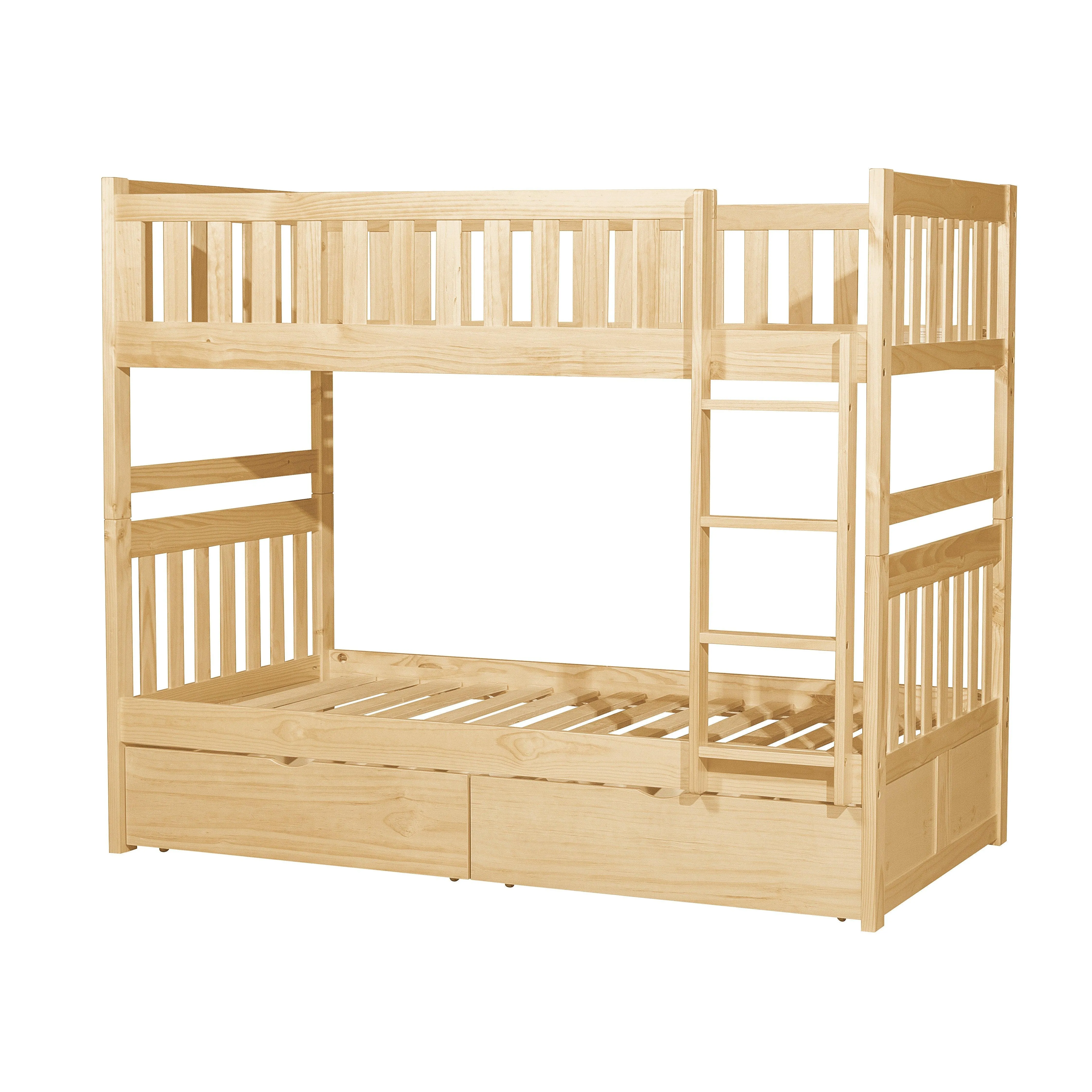 Bartly Pine Twin/Twin Bunk Bed with Storage Boxes - Image 5
