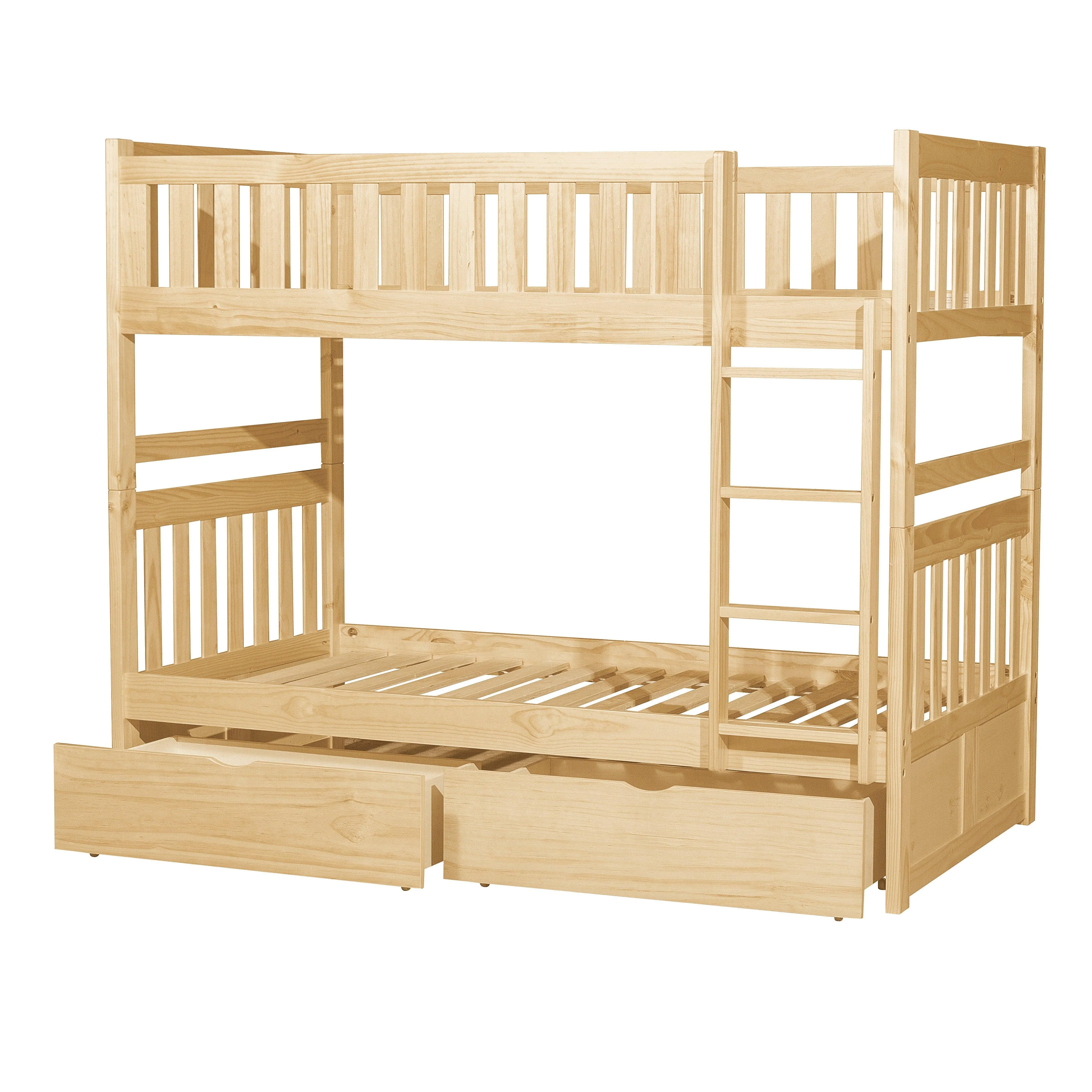 Bartly Pine Twin/Twin Bunk Bed with Storage Boxes - Image 6