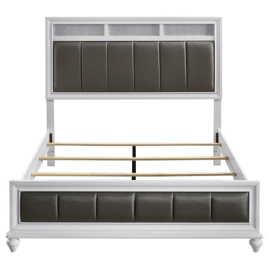 Barzini White 4-Piece Queen Panel Bedroom Set - Image 4