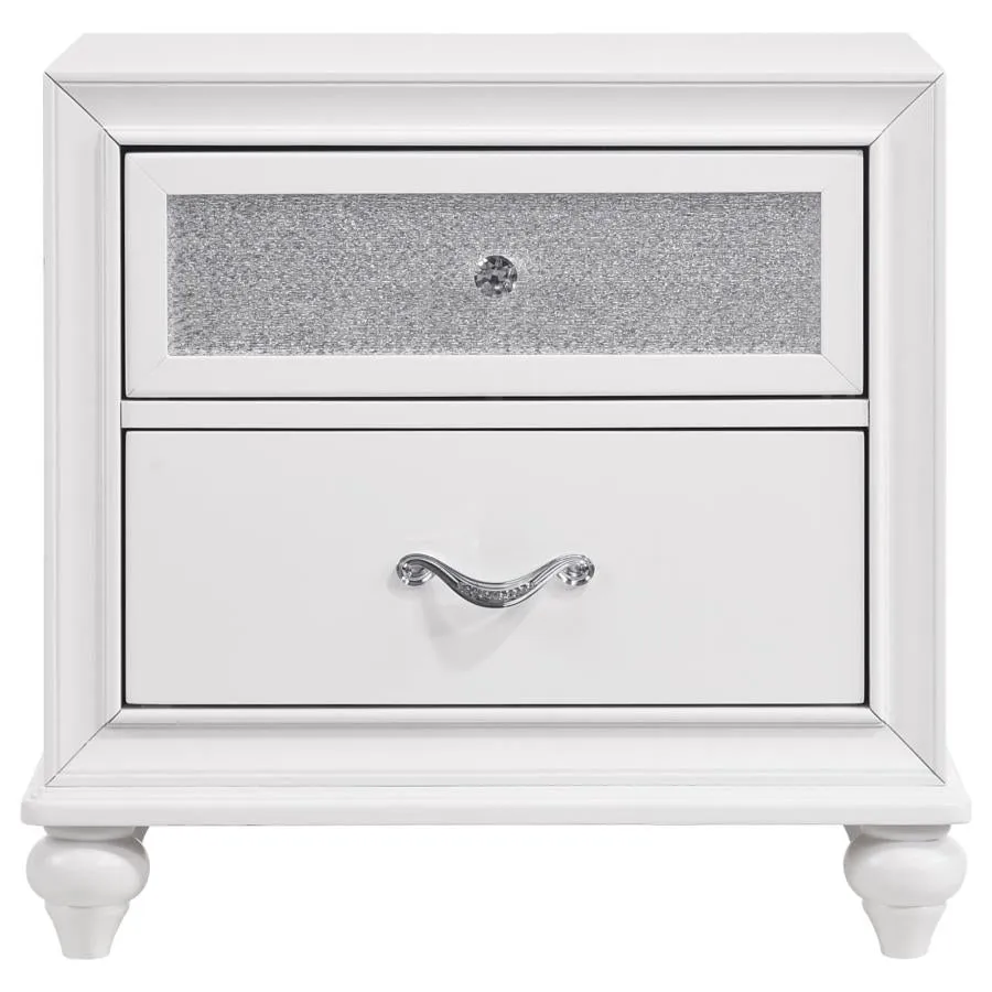 Barzini White 4-Piece Queen Panel Bedroom Set - Image 7
