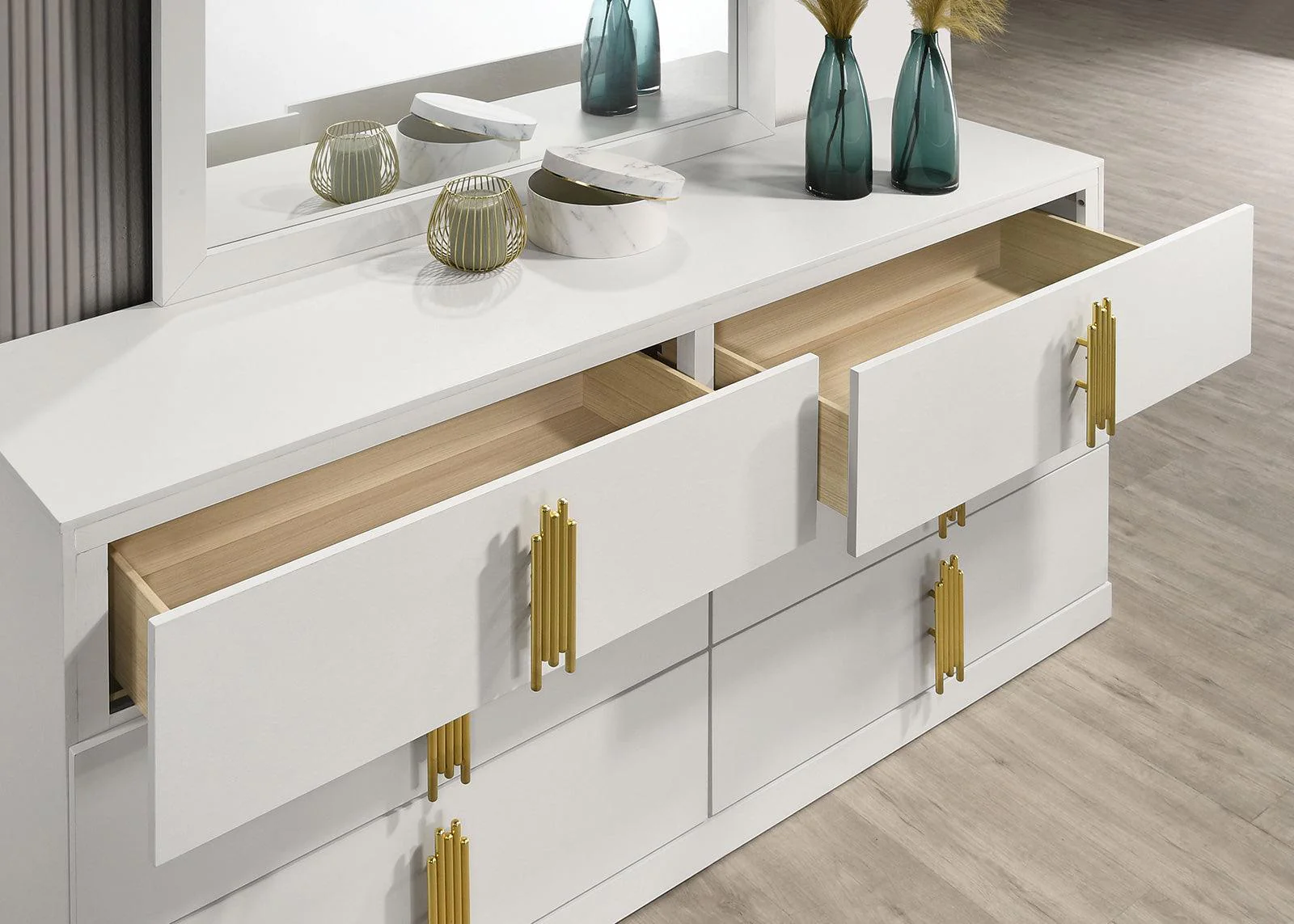 Basildon White/Gold Dresser - Image 2