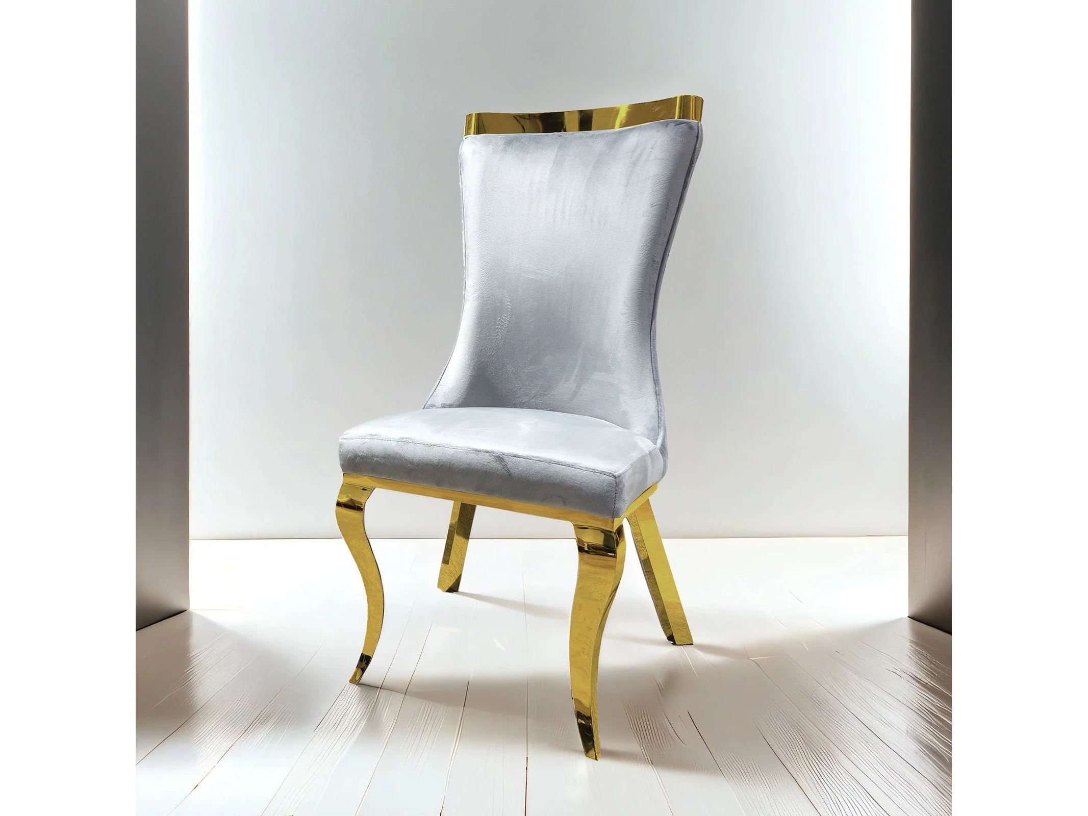 Basilicata Gold/Gray Chair (Set of 2)