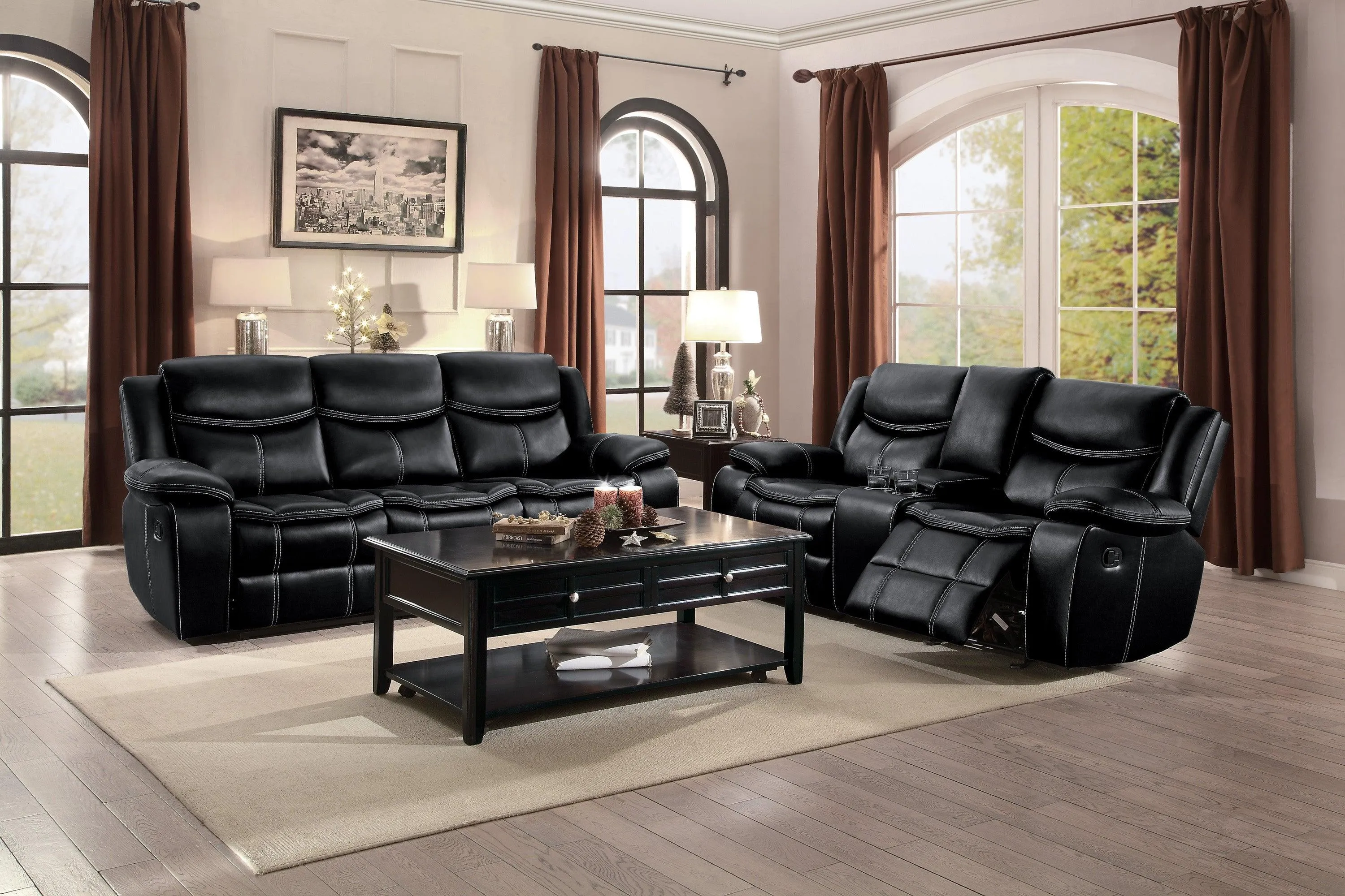 Bastrop Black Reclining Sofa - Image 2