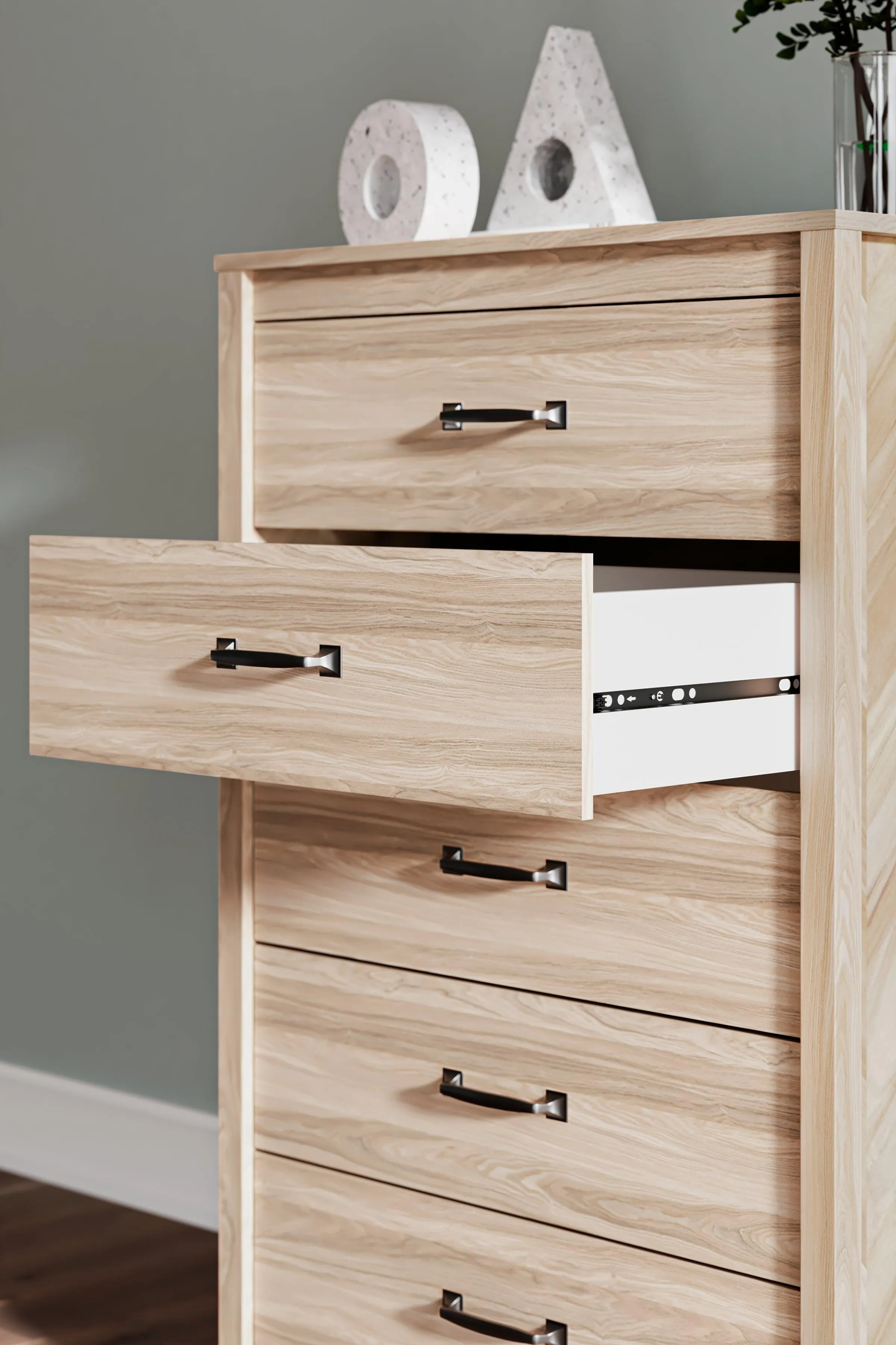 Battelle Tan Chest of Drawers - Image 9