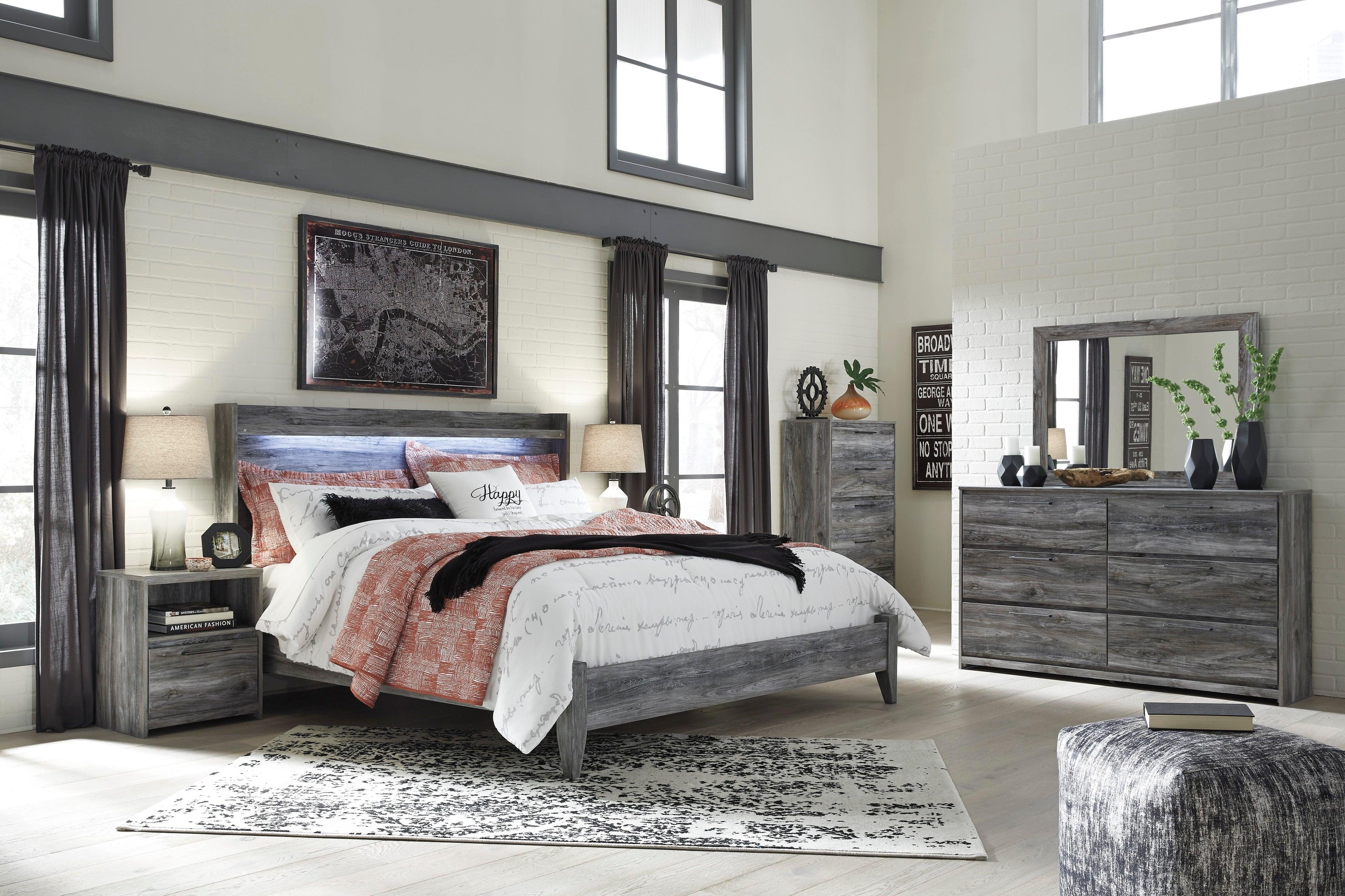 Baystorm Gray LED Panel Bedroom Set - Image 2