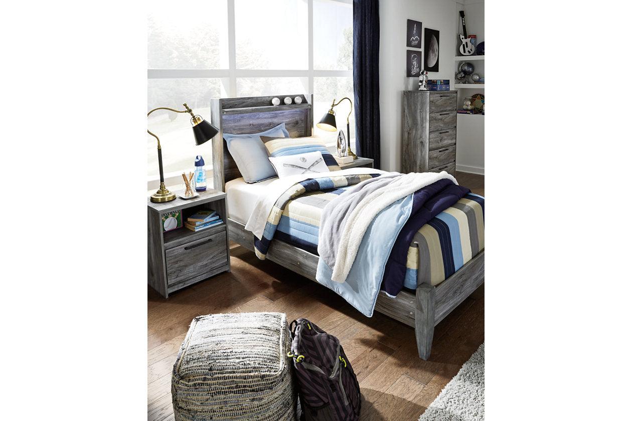 Baystorm Gray Twin LED Panel Bed - Image 7