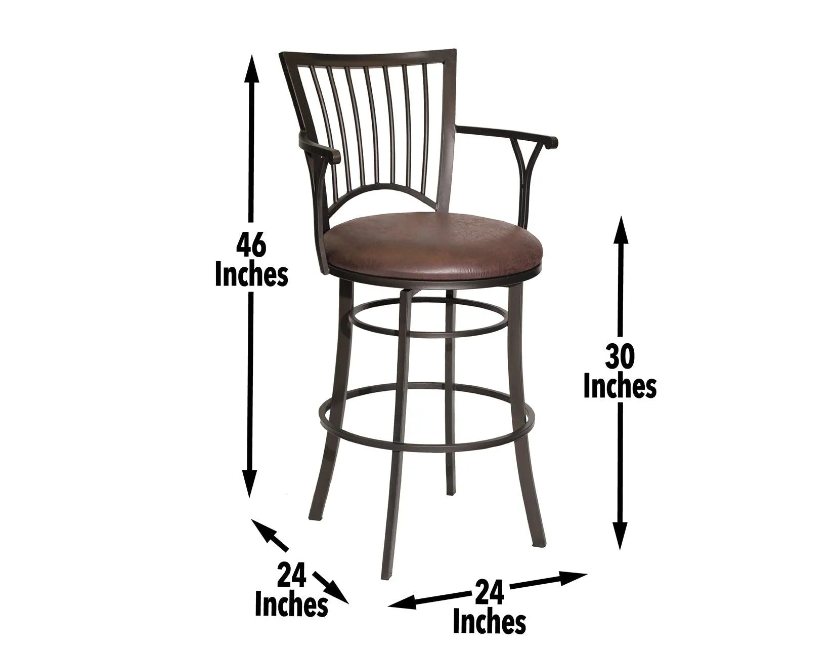 Bayview 30″ Bar Stool, Swivel - Image 8