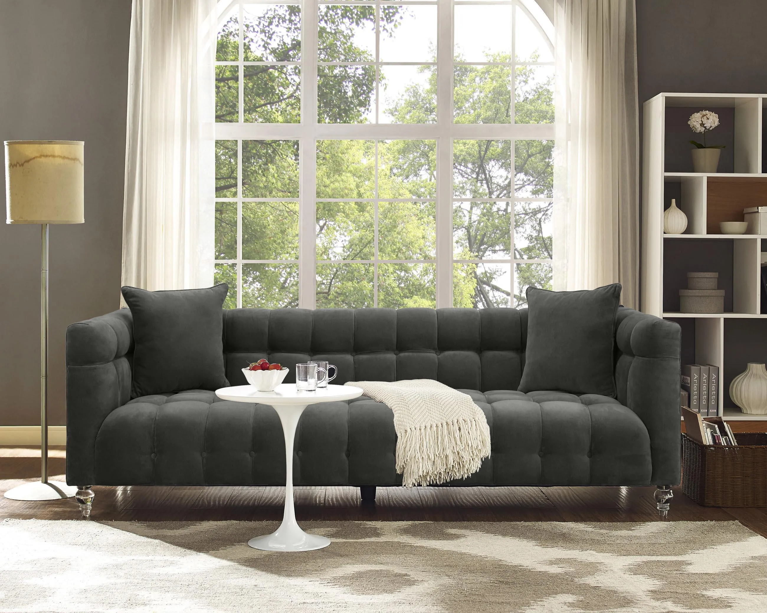 Bea Velvet Tufted Sofa - Image 20