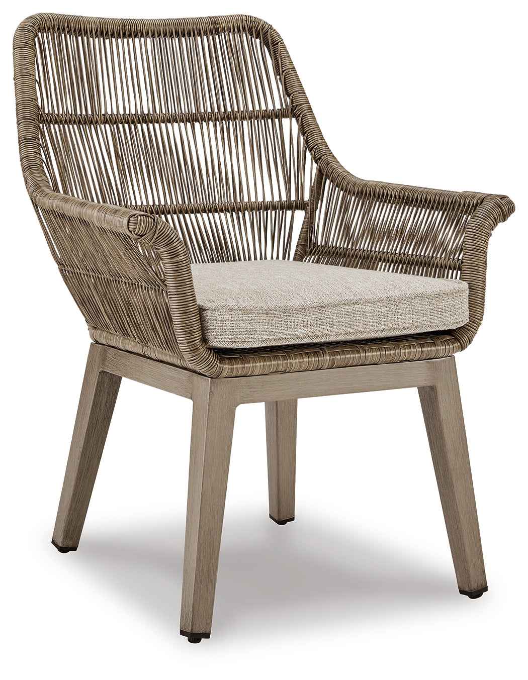 Beach Beige Front Outdoor Dining Table and 4 Chairs - Image 4
