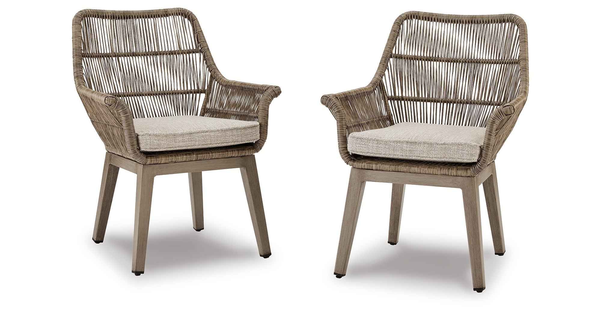 Beach Front Beige Arm Chair with Cushion - Image 12