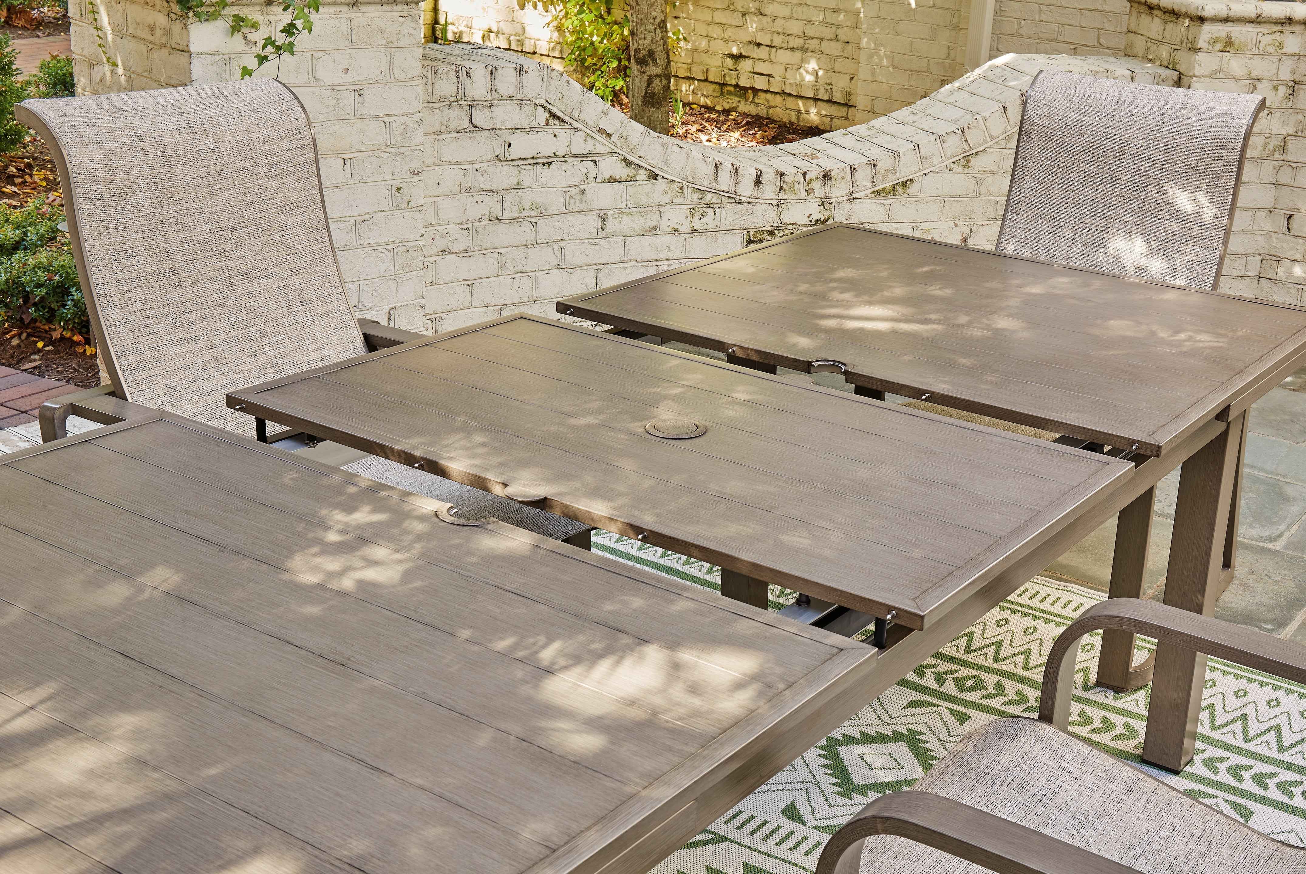 Beach Front Beige Outdoor Dining Table - Image 10