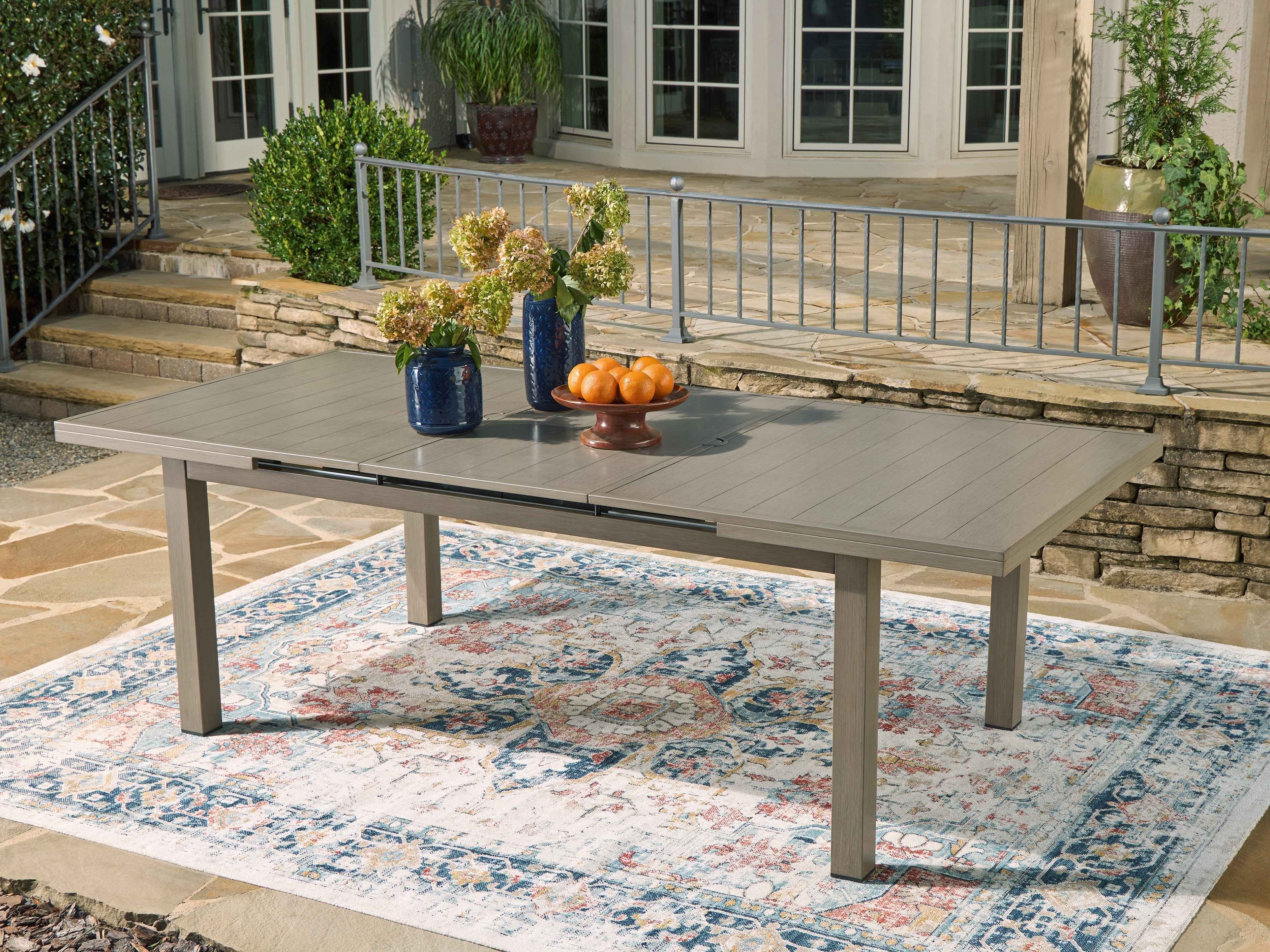 Beach Front Beige Outdoor Dining Table - Image 5