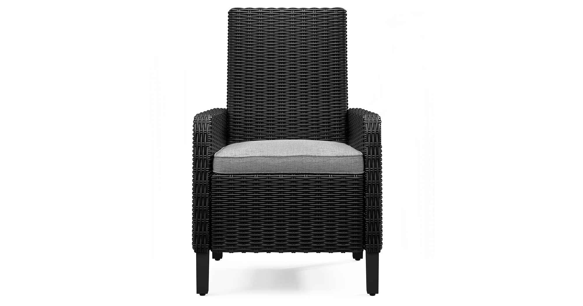 Beachcroft Black/Light Gray Outdoor Dining Table and 4 Chairs - Image 2
