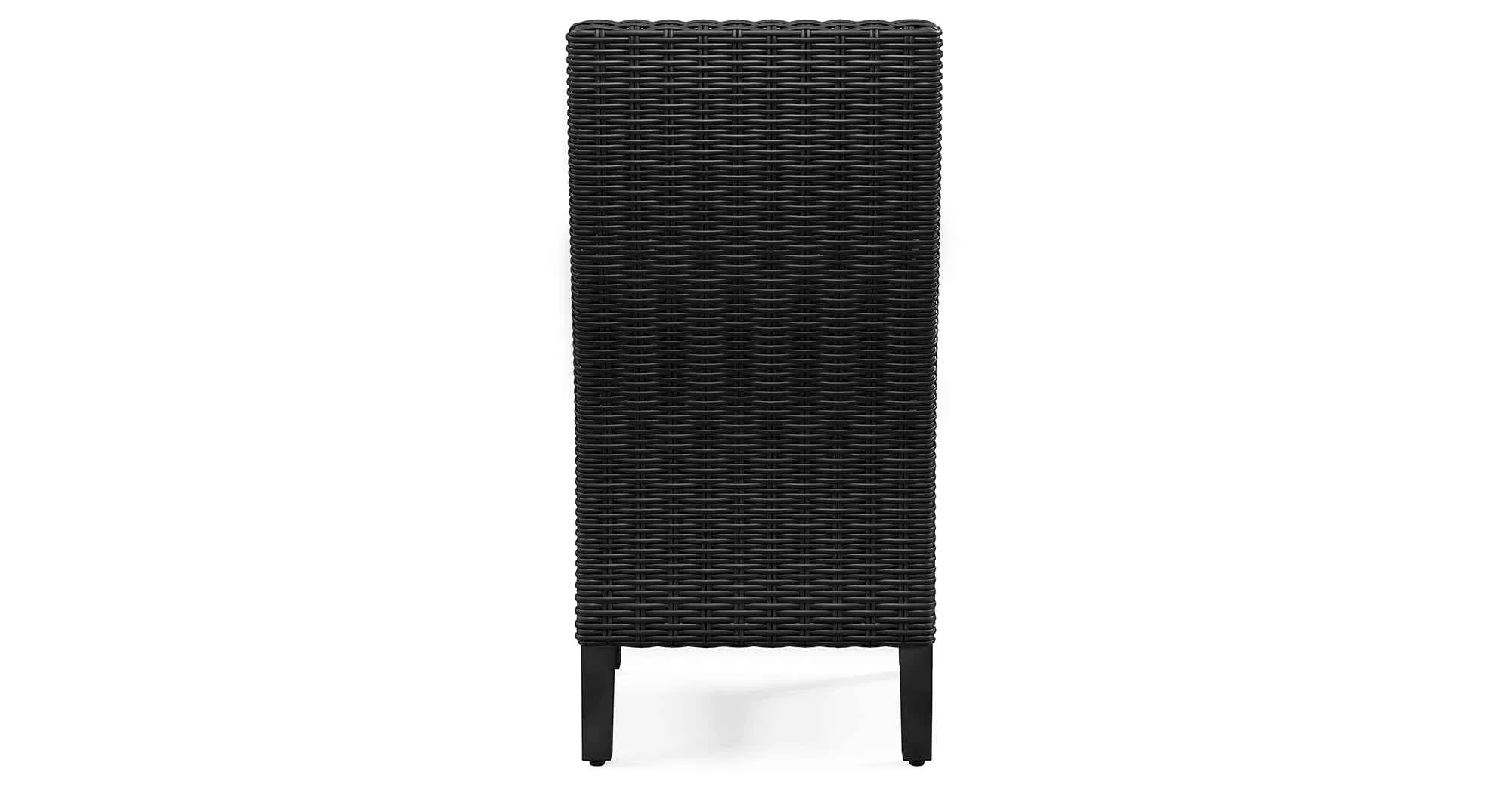 Beachcroft Black/Light Gray Outdoor Dining Table and 6 Chairs - Image 5