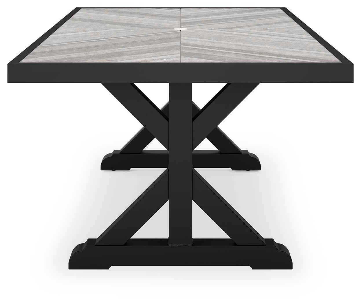 Beachcroft Black/Light Gray Outdoor Dining Table - Image 11