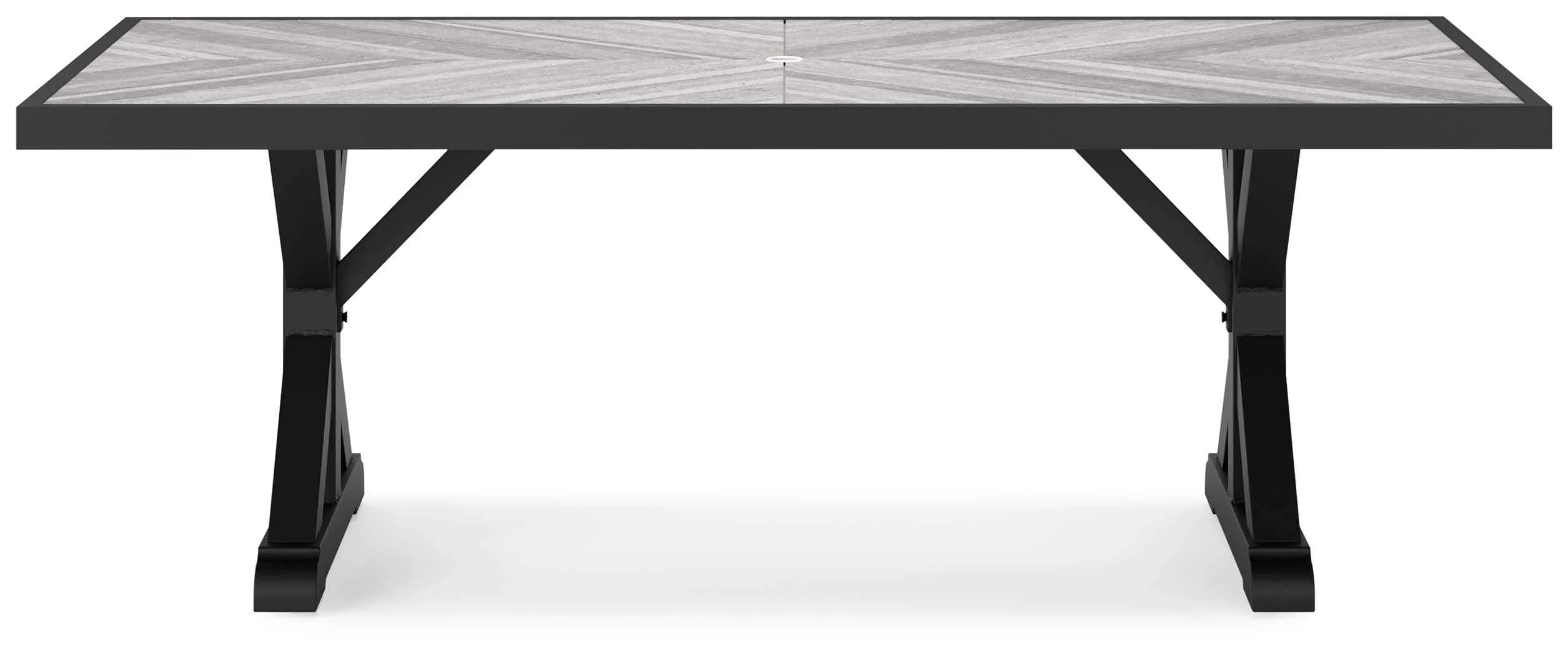 Beachcroft Black/Light Gray Outdoor Dining Table - Image 5