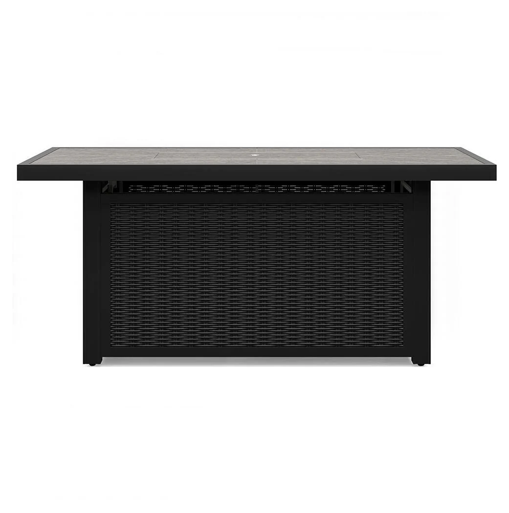 Beachcroft Black/Light Gray Outdoor Fire Pit Table and 4 Chairs - Image 20