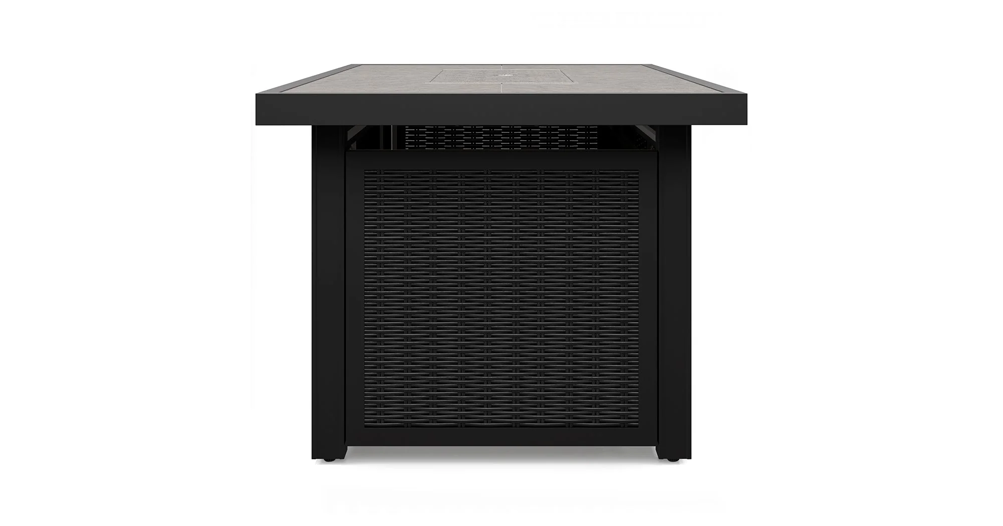 Beachcroft Black/Light Gray Outdoor Fire Pit Table and 4 Chairs - Image 5