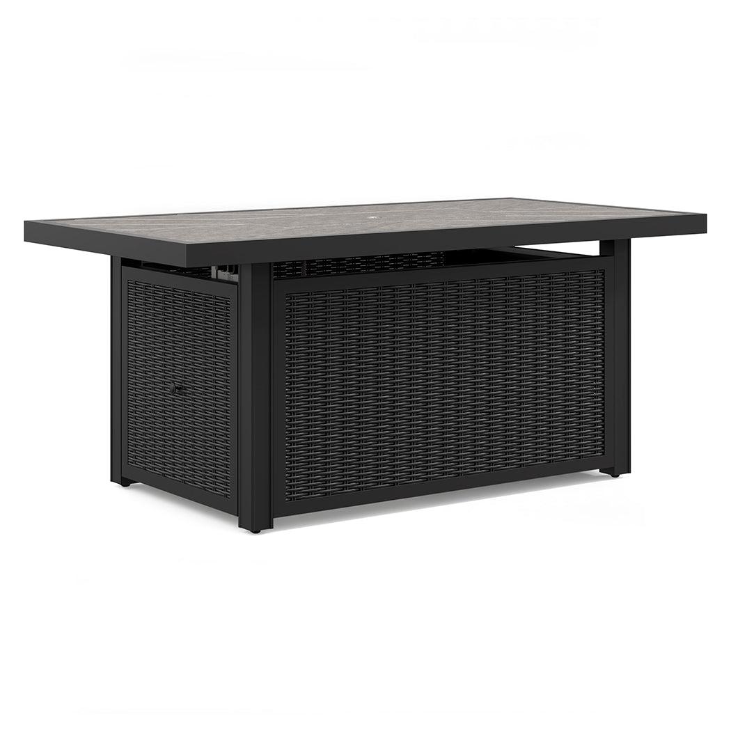 Beachcroft Black/Light Gray Outdoor Fire Pit Table - Image 3