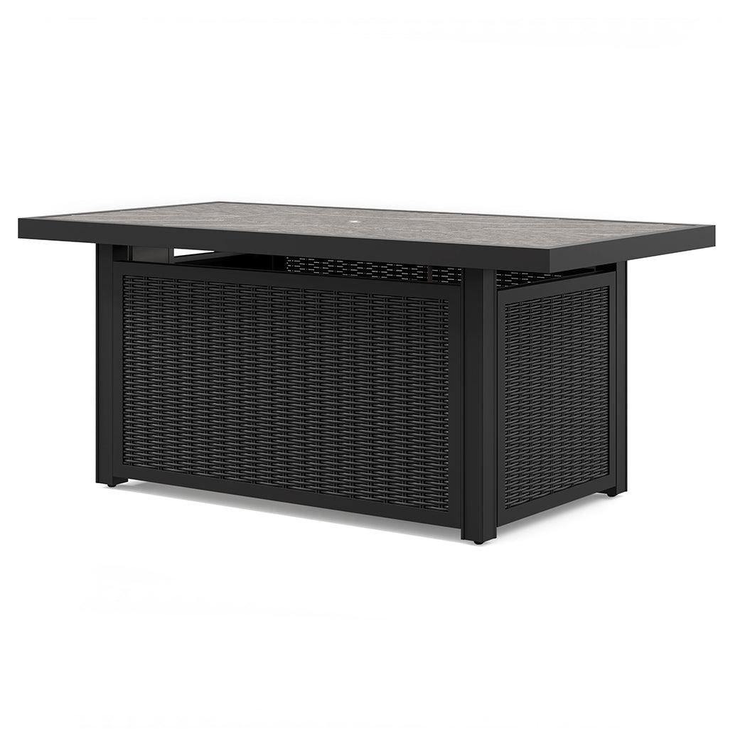Beachcroft Black/Light Gray Outdoor Fire Pit Table - Image 4