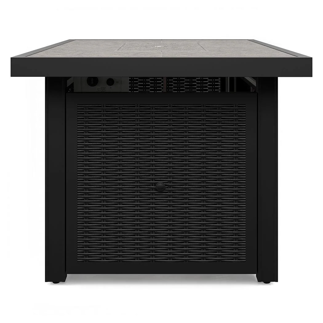 Beachcroft Black/Light Gray Outdoor Fire Pit Table - Image 8