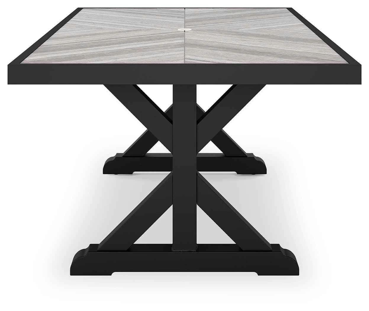 Beachcroft Black/Light Gray Outdoor Dining Table and 4 Chairs - Image 29