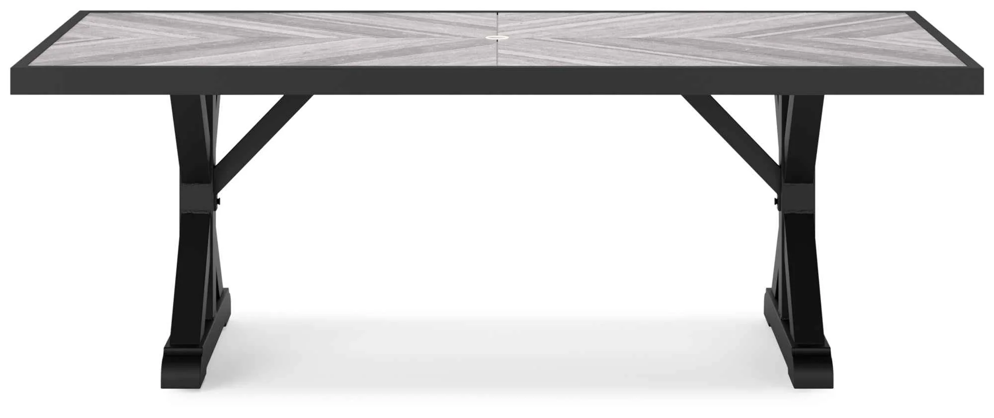 Beachcroft Black/Light Gray Outdoor Dining Table and 4 Chairs - Image 9