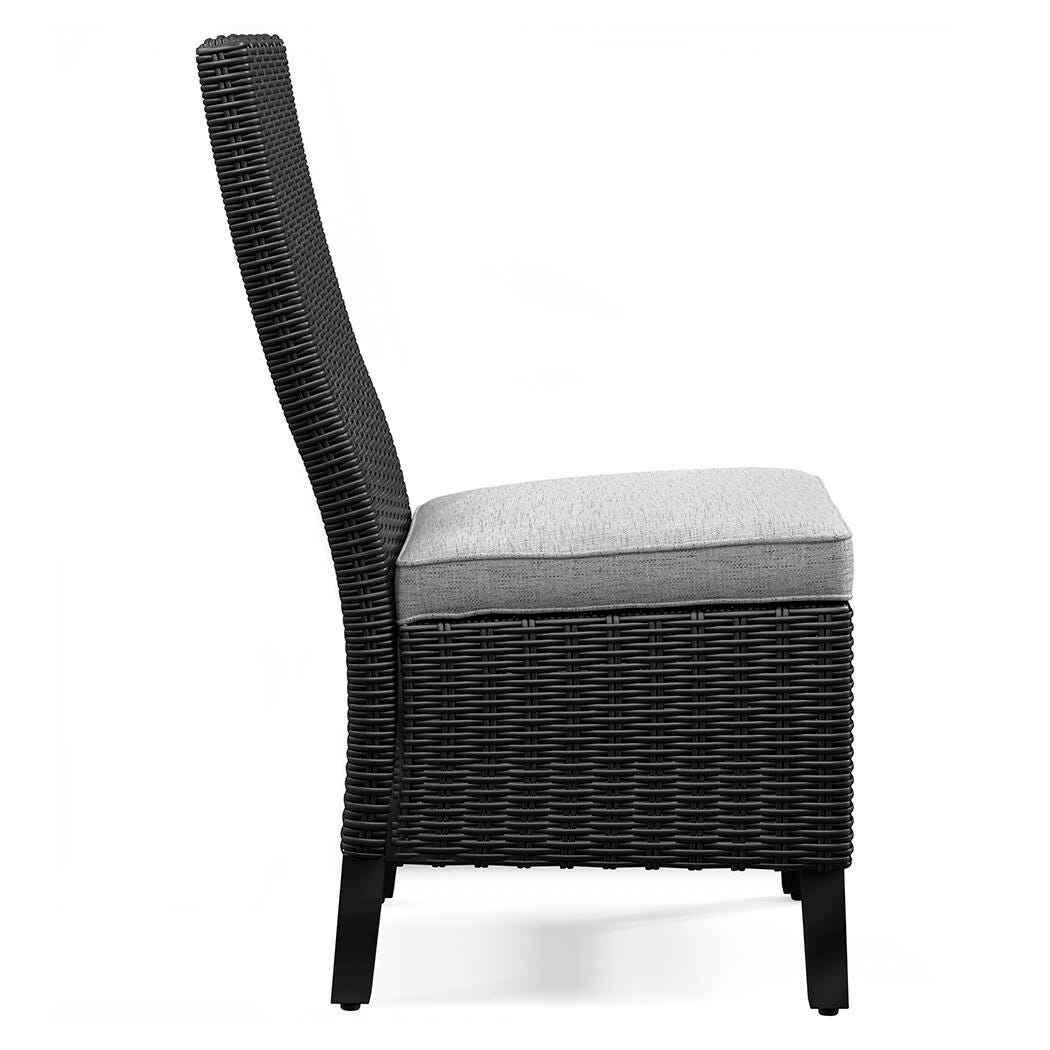 Beachcroft Black/Light Gray Outdoor Dining Table and 6 Chairs - Image 21