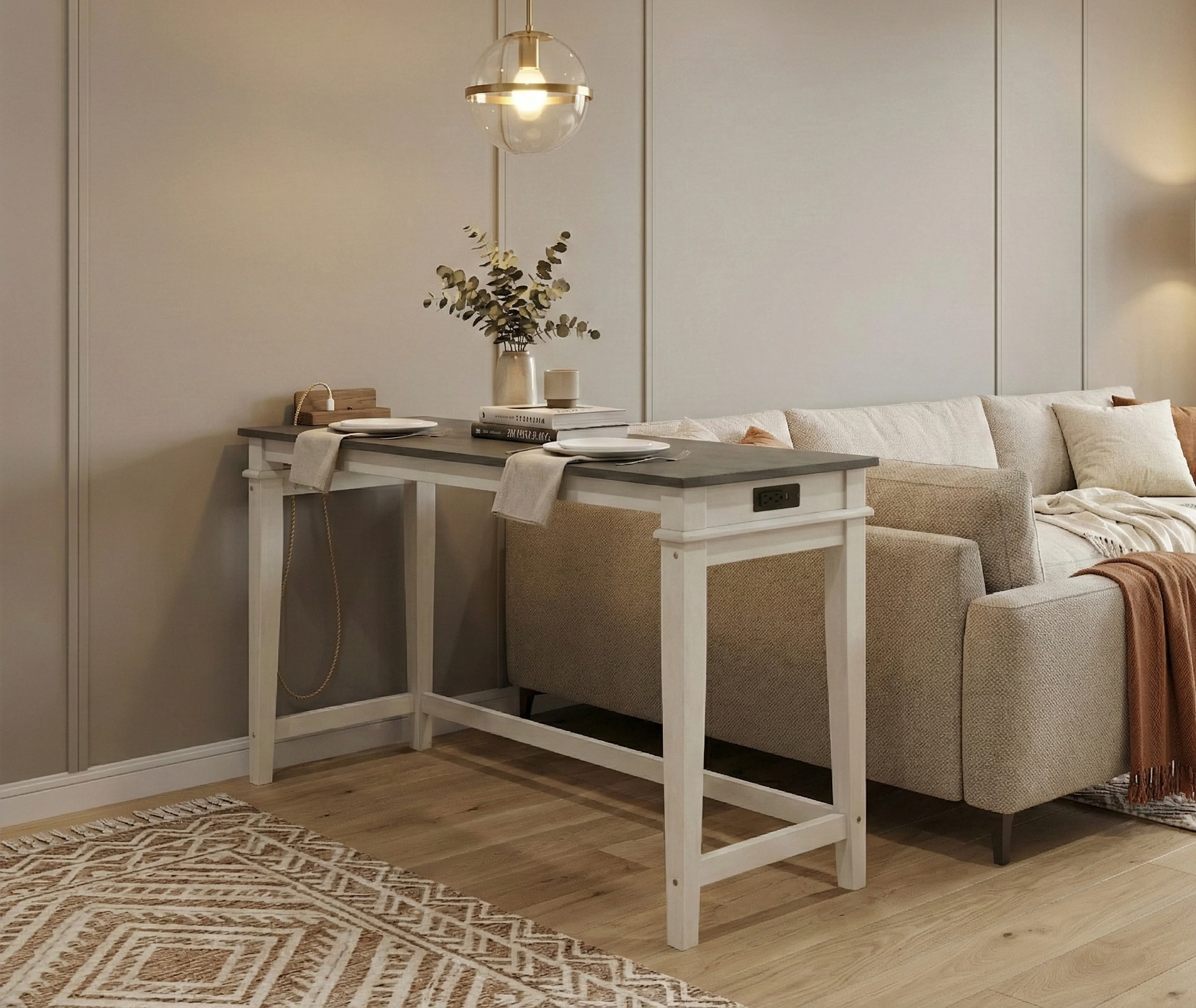 Beacon Walnut & Buttermilk 4-Piece Pack Counter Height Set - Image 20