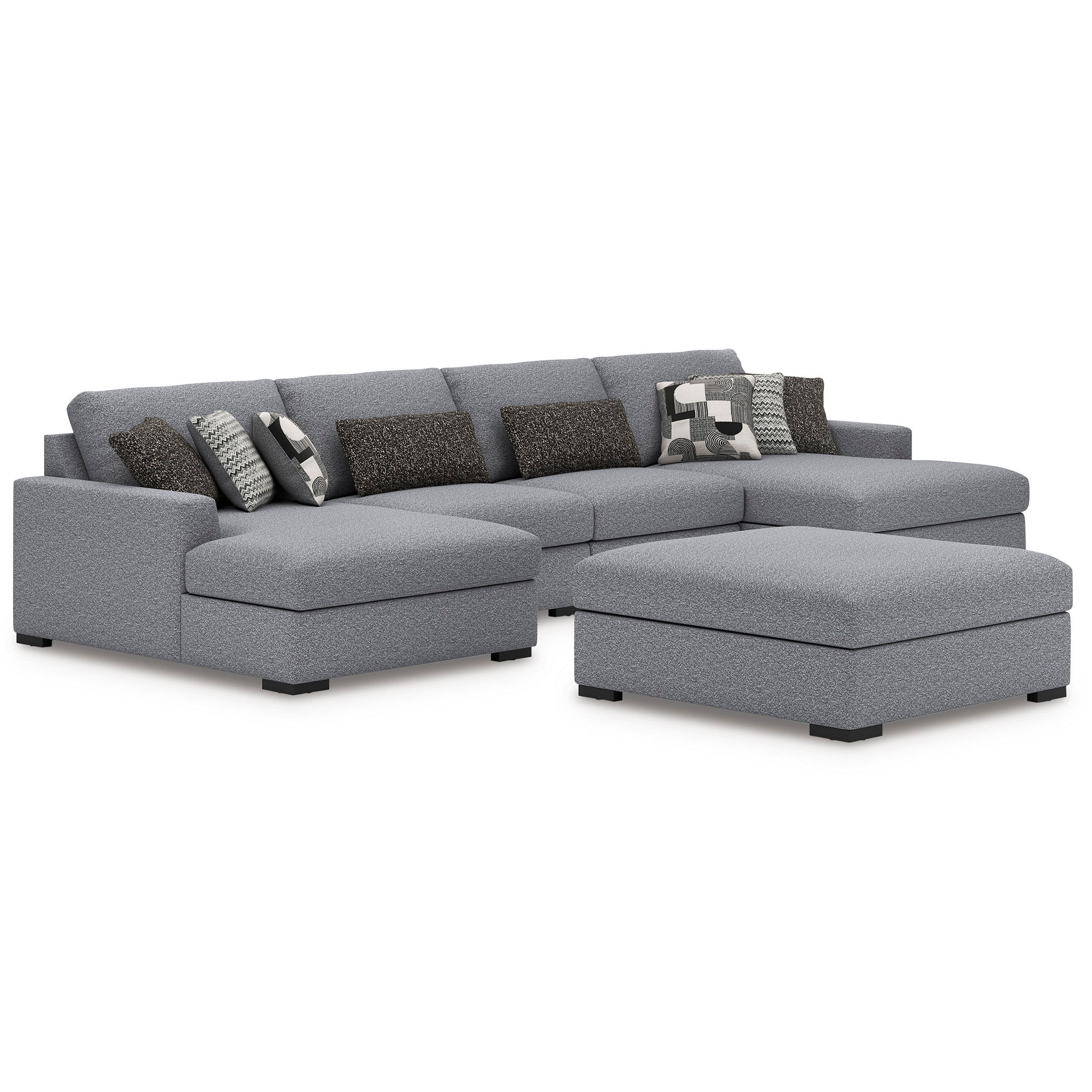 Bealton Salt and Pepper Oversized Accent Ottoman - Image 4