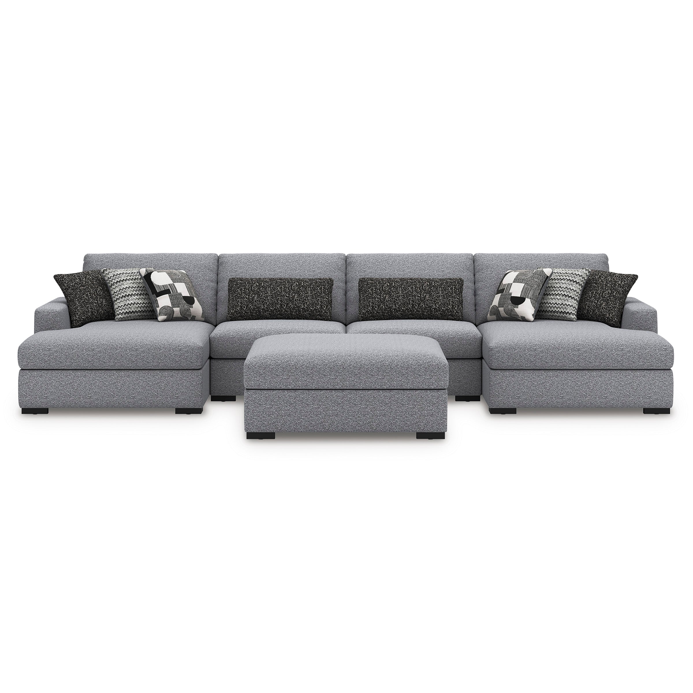 Bealton Salt and Pepper Oversized Accent Ottoman - Image 5