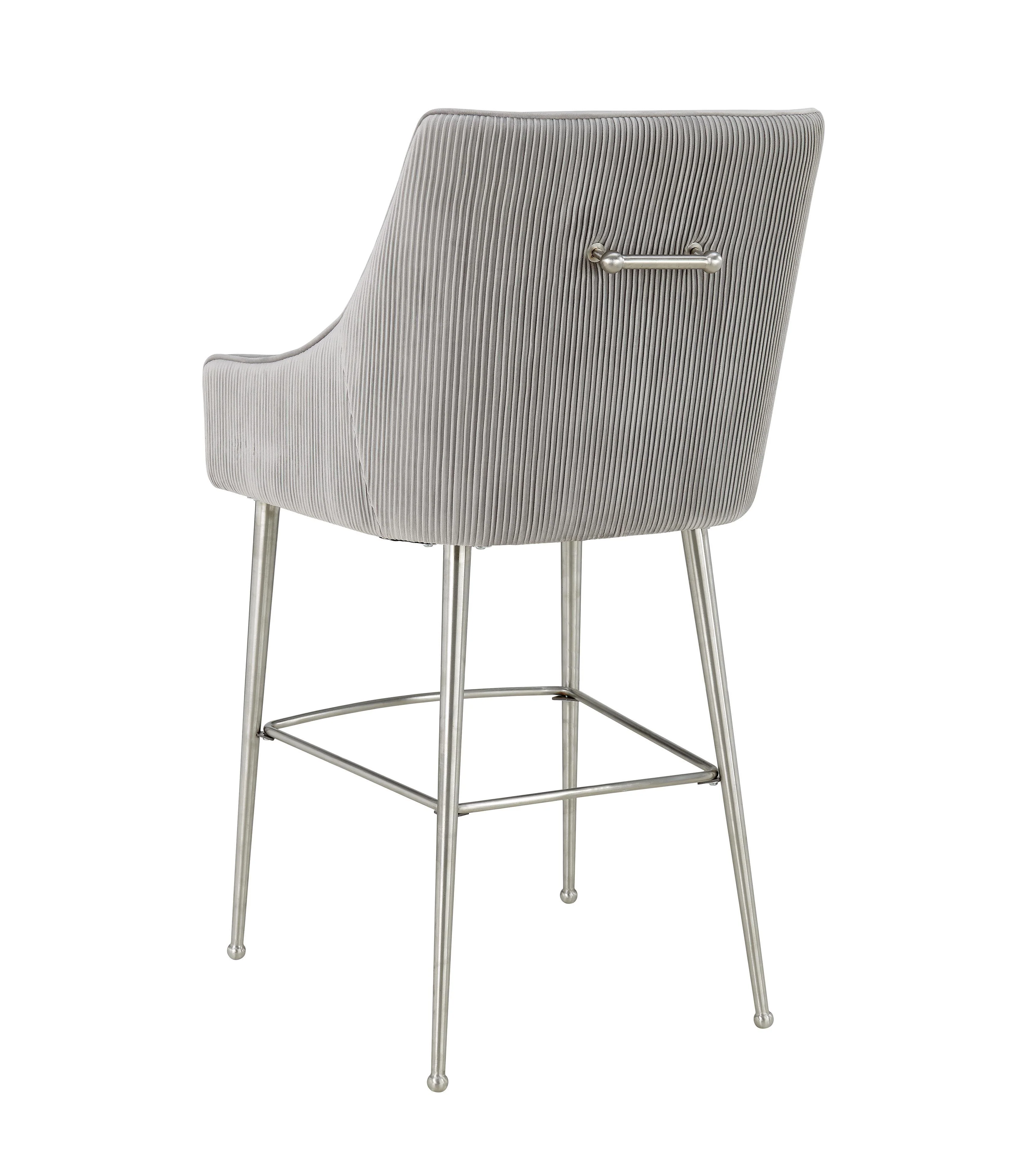 Beatrix Pleated Velvet Stool - Image 10